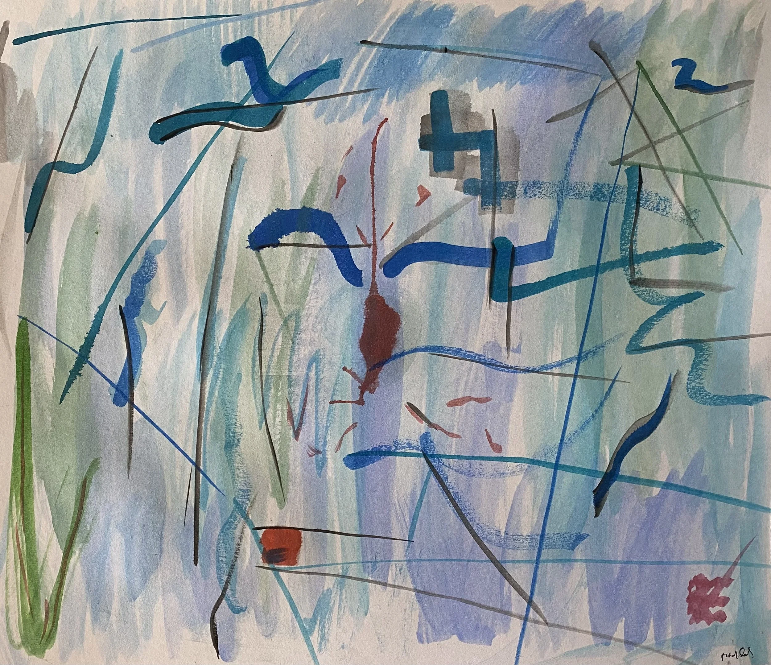 ¿A Dónde Vamos? no. 2, 2023, pastels on mixed media paper, dimensions: N/A