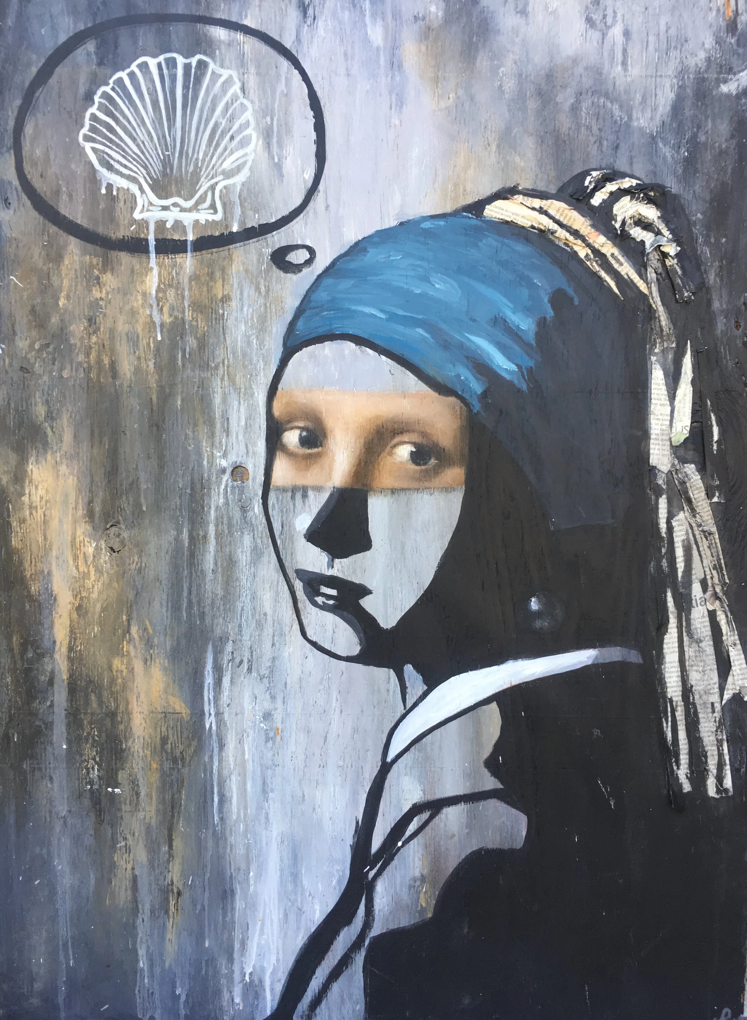 "origin” - 40x60" Acrylic on wood, 2017