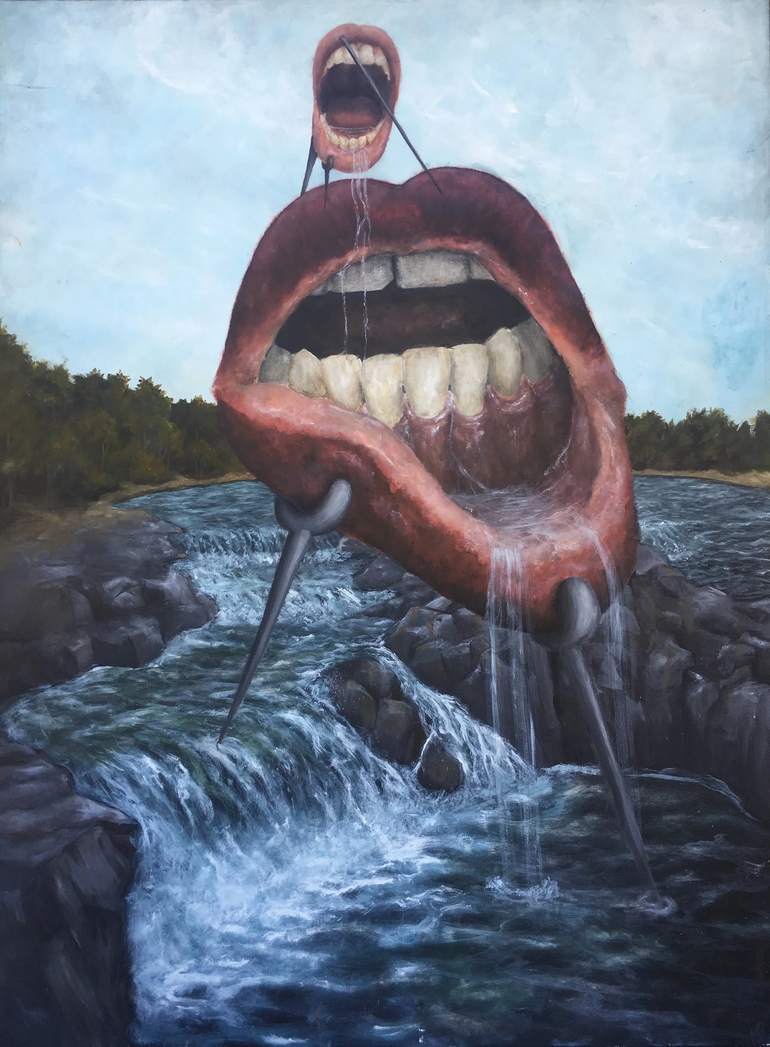 "Fountain of Youth" - 40x60 Acrylic on canvas, 2017