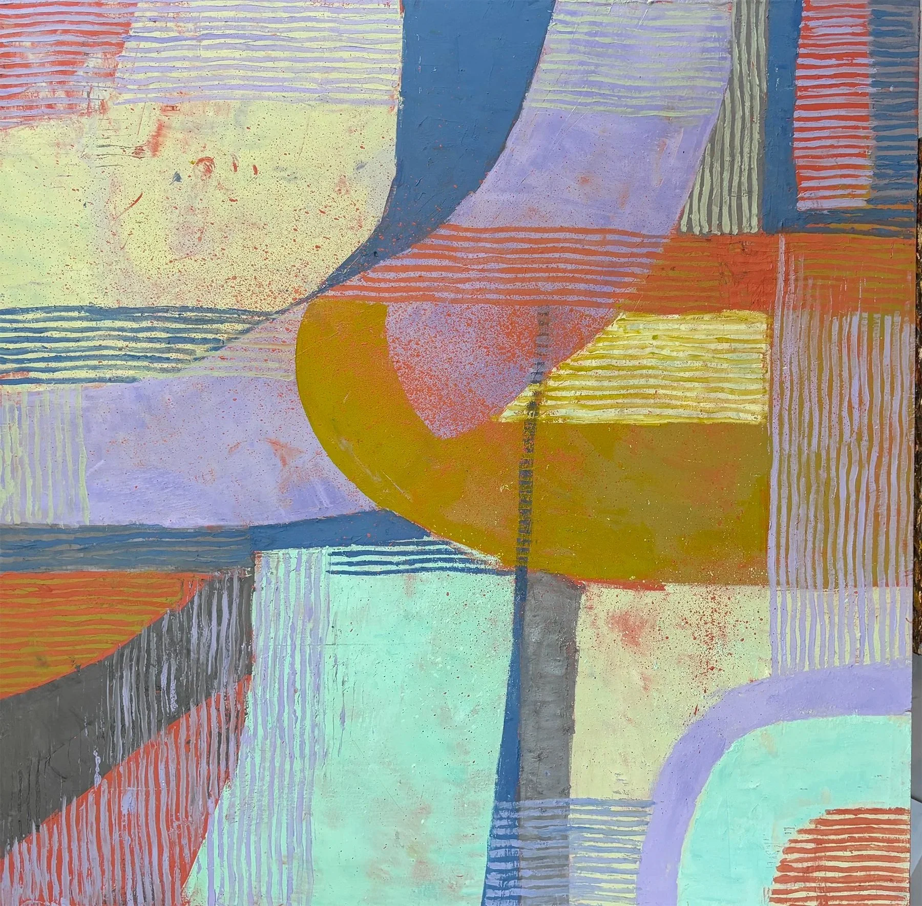 Stripes & Curves — 24 x 24 — $450