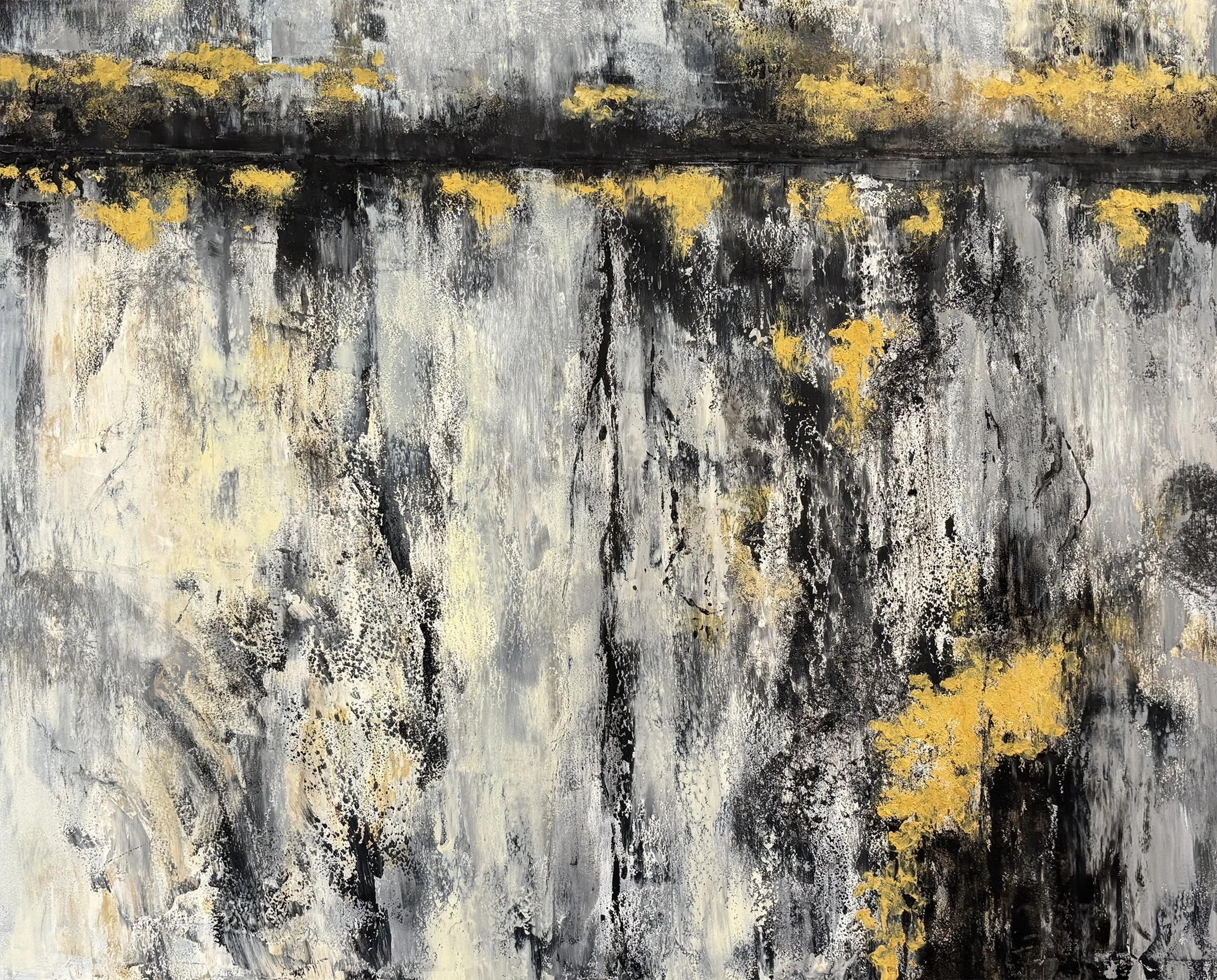 Distressed Wall #3 (unframed, edge-painted) — 16 x 20 — $425