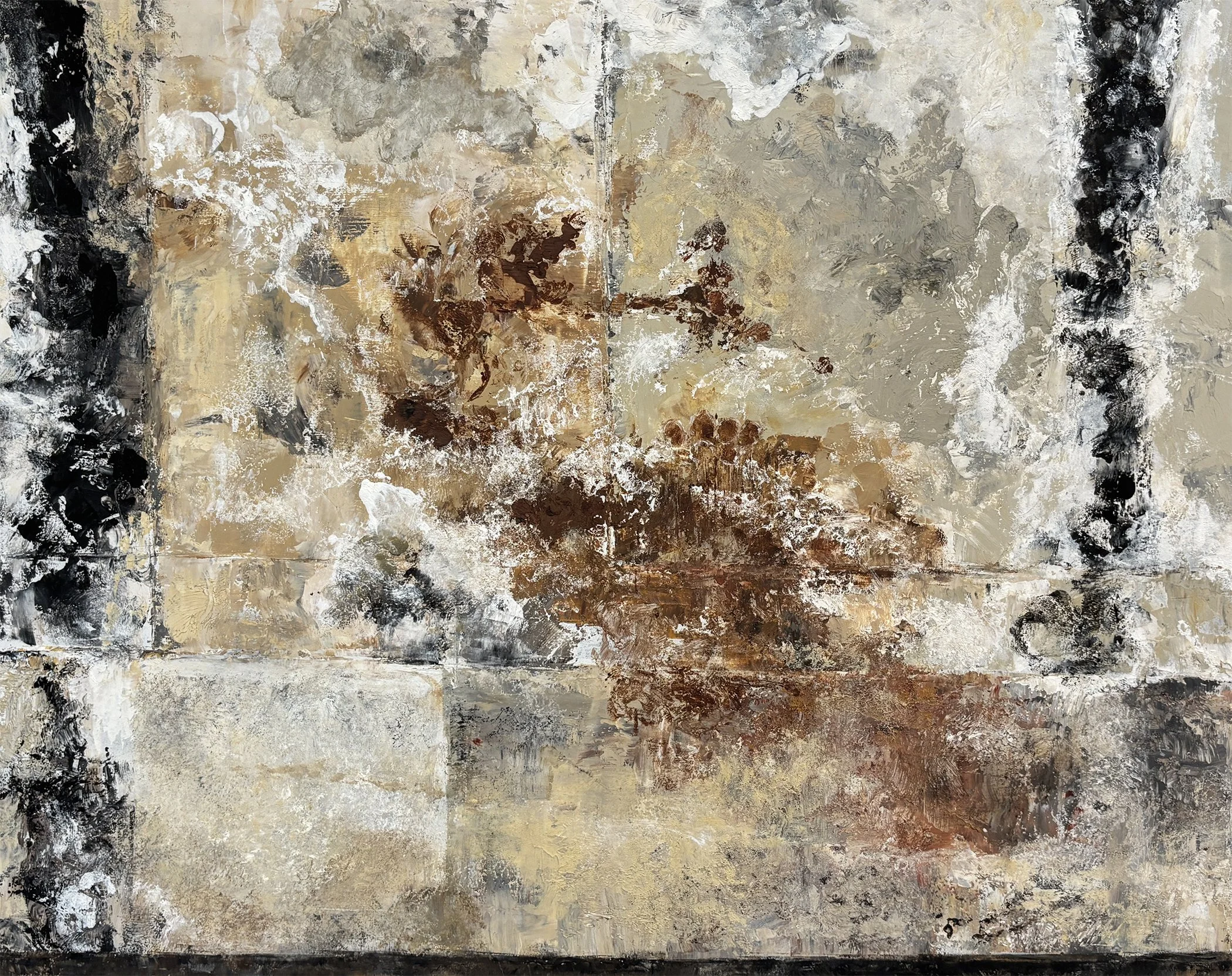 Distressed Wall #2 (unframed, edge-painted) — 16 x 20 — $425
