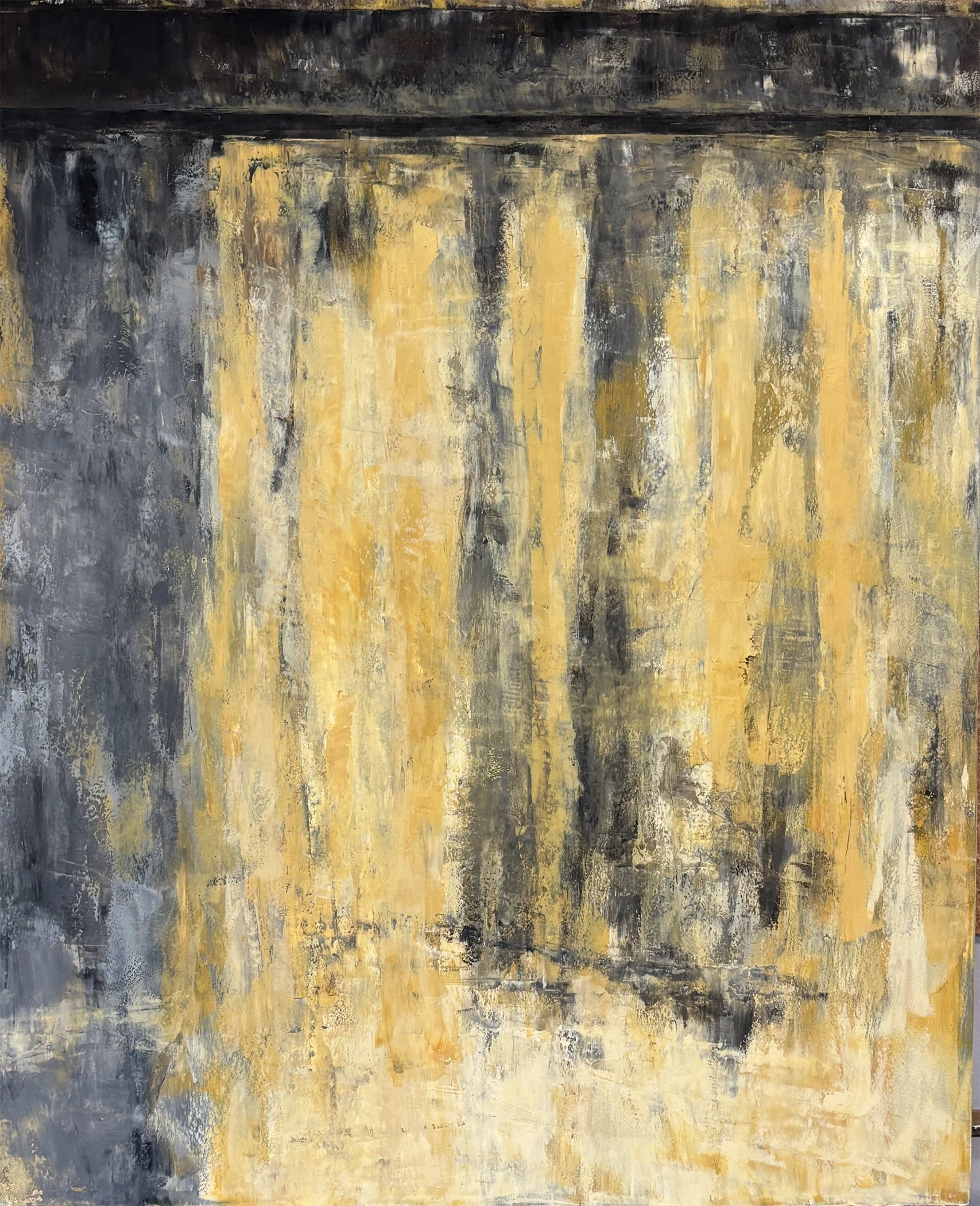Distressed Wall #1 (unframed, edge-painted) — 20 x 16 — $425