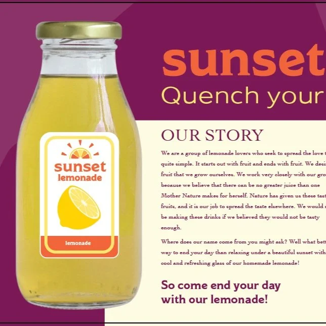 Sunset Lemonade Branding