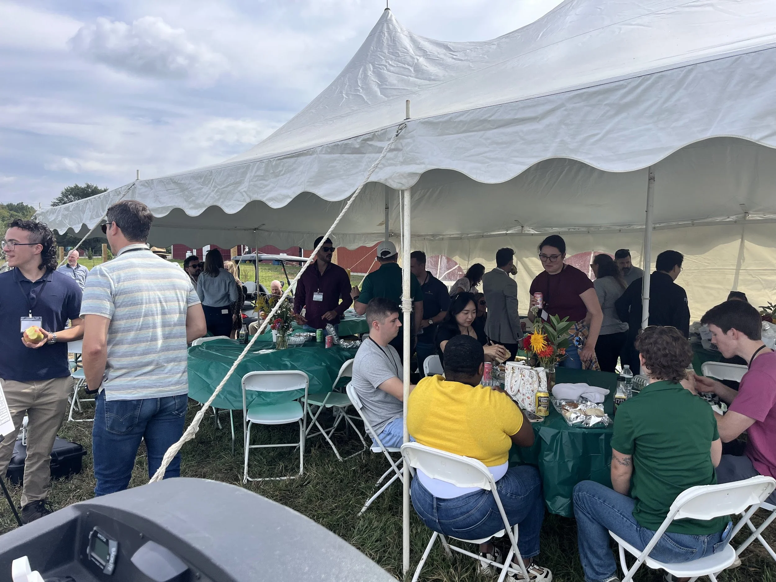 55 Plains Road Ribbon Cutting Ceremony, Under the Tent