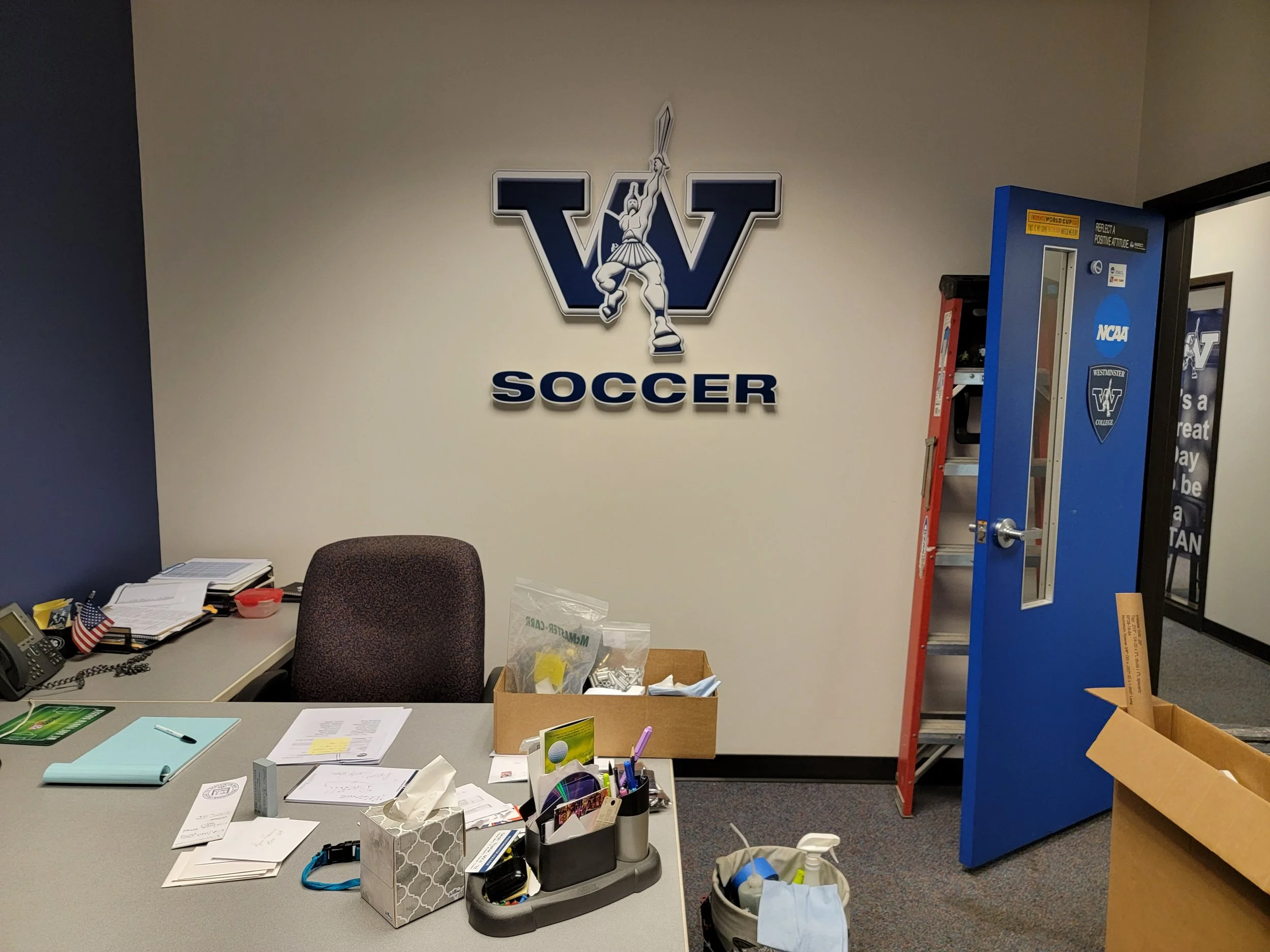 Westminster College Athletics Acrylic Logo-1