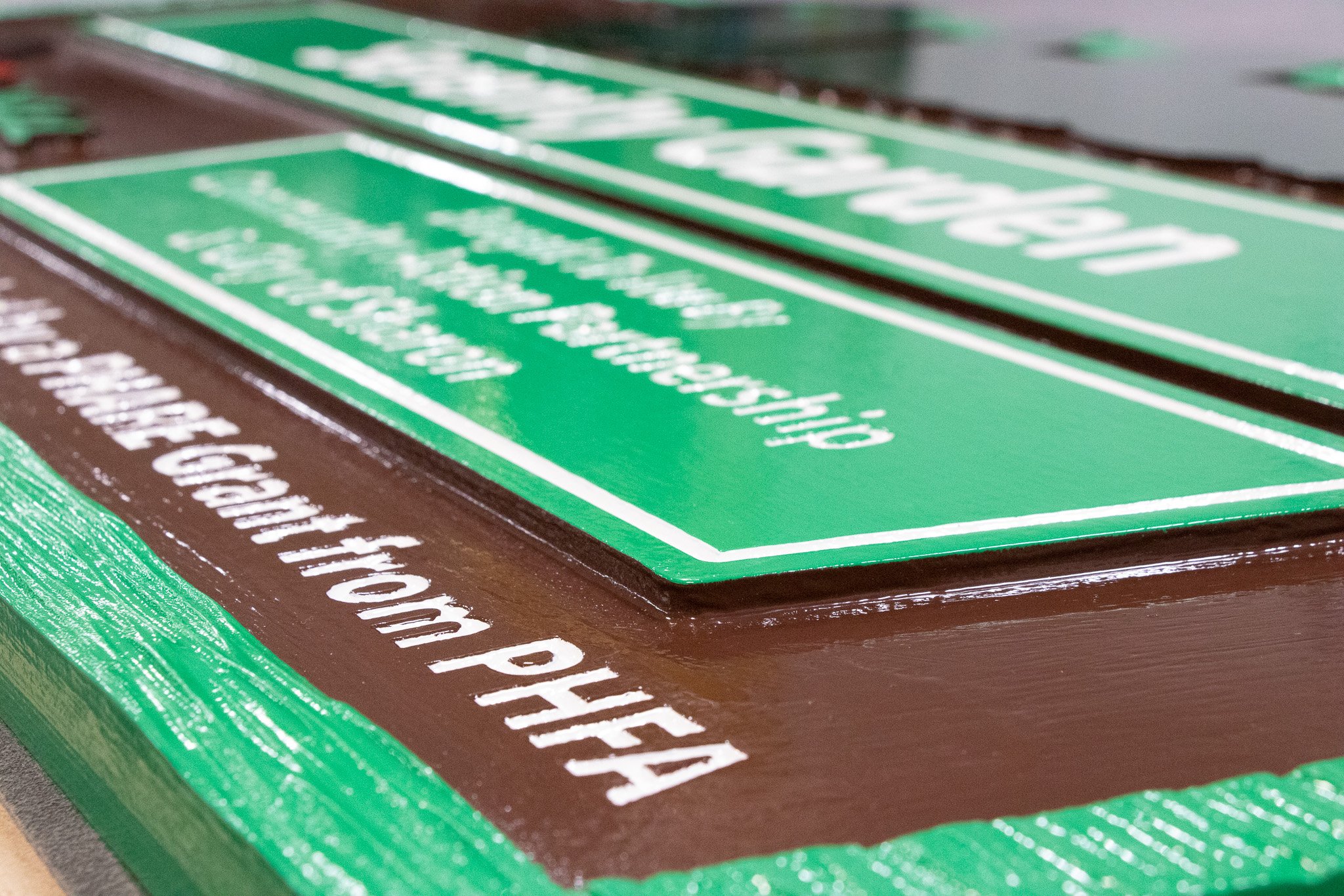 Textures of the custom sign