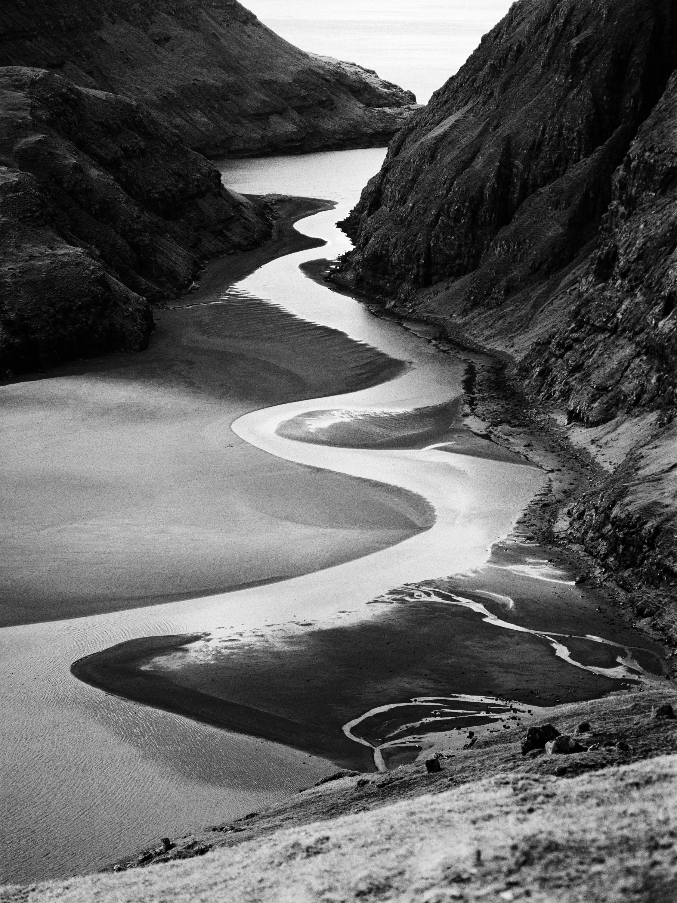 'Low Tide at the Pollurin Lagoon' 2024, medium format film photograph from the Faroe Islands.