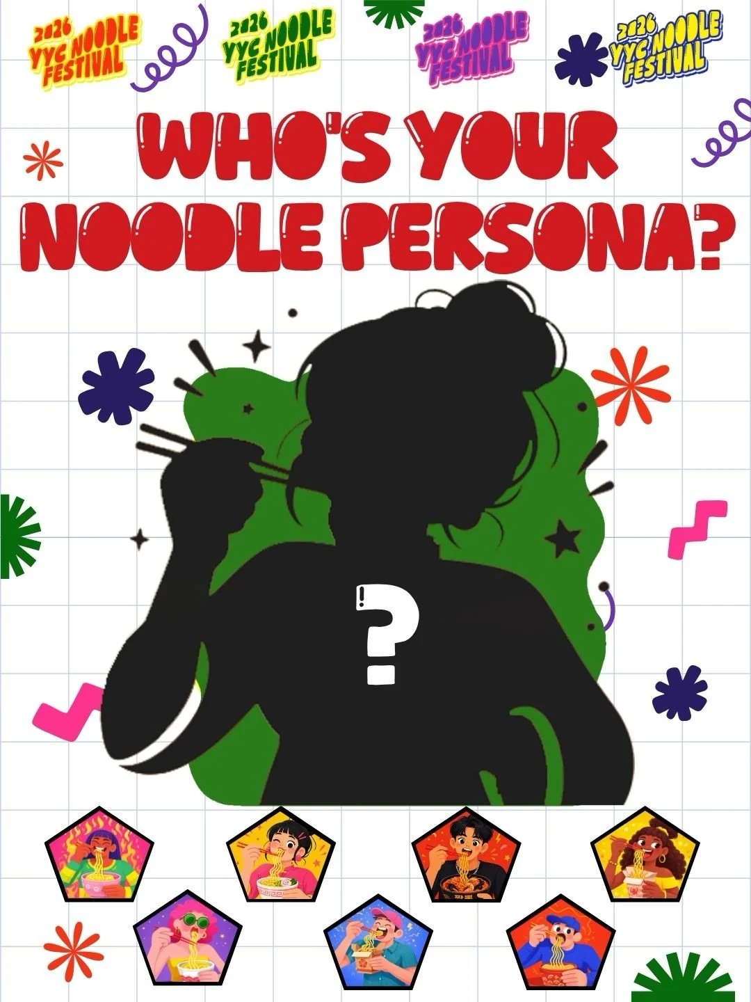Who is your noodle persona? 🥢✨

VOTE for your favourite or COMMENT on this post, which mascot matches your personality!

#YYCNoodleFestival #NoodlePersona #CalgaryEats #YYCFoodies #calgary NoodleMascots