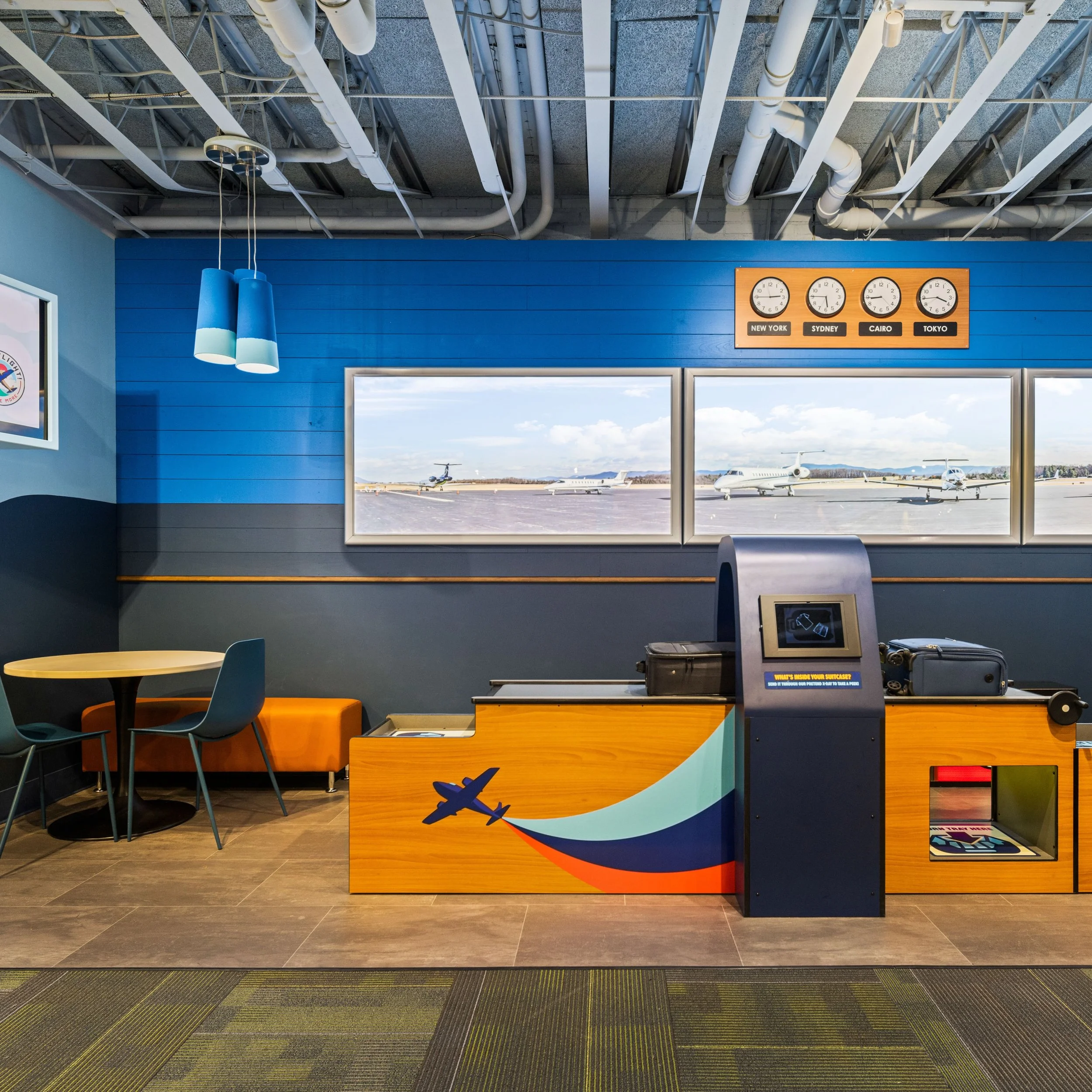 Take Flight! TSA Exhibit / Harrisonburg, VA - 2026
Design, Build, and Branding
📸 @nickwaitephoto / 🎨 @iexploremore and ✈️ @flyshd

#ChildrensMuseums #MuseumsForAll&nbsp;#LearningThroughPlay #madeinvirginia #shapespace