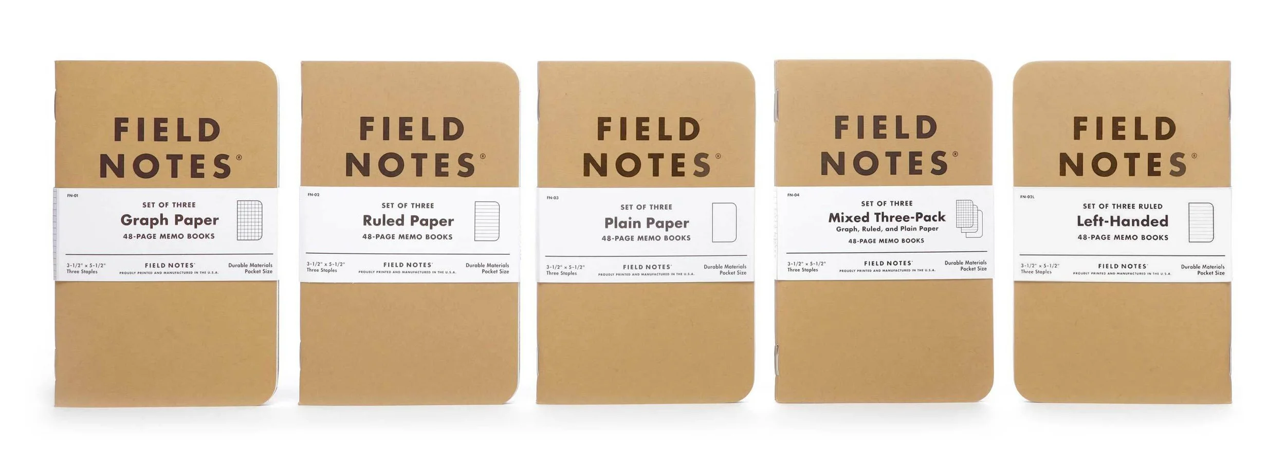 Field Notes- Original Kraft Memo Book 3 Pack