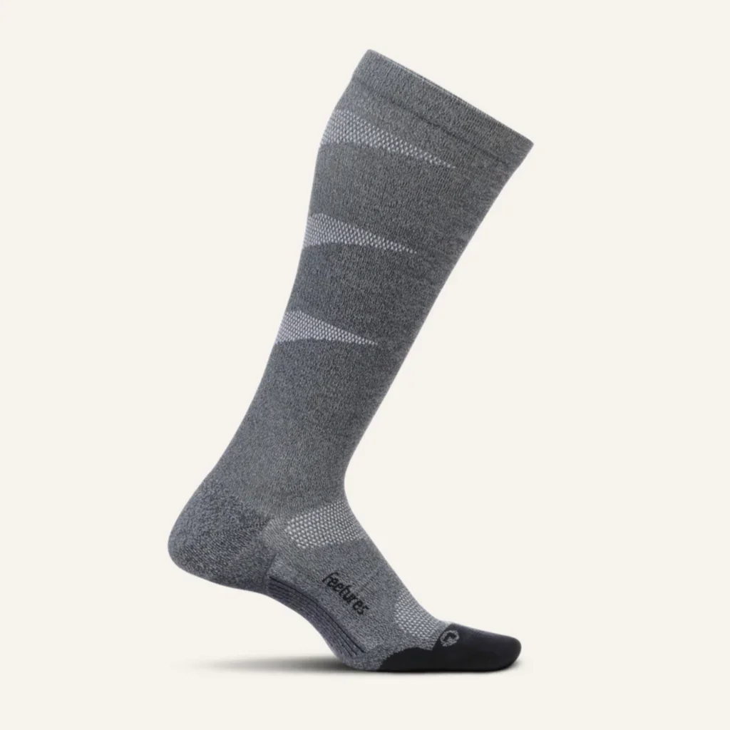 Feetures - Graduated Compression Sock- Charcoal Gray
