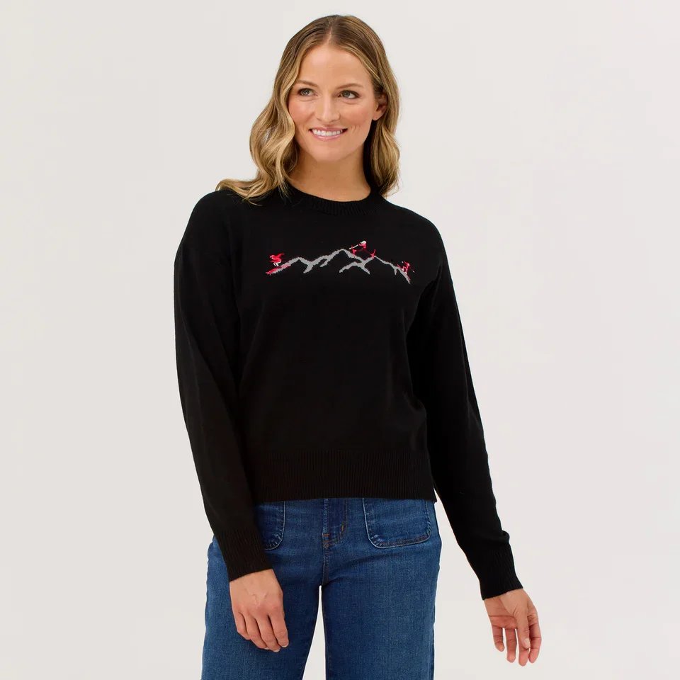 Krimson Klover - Women's Bemina Sweater (Black, Medium)