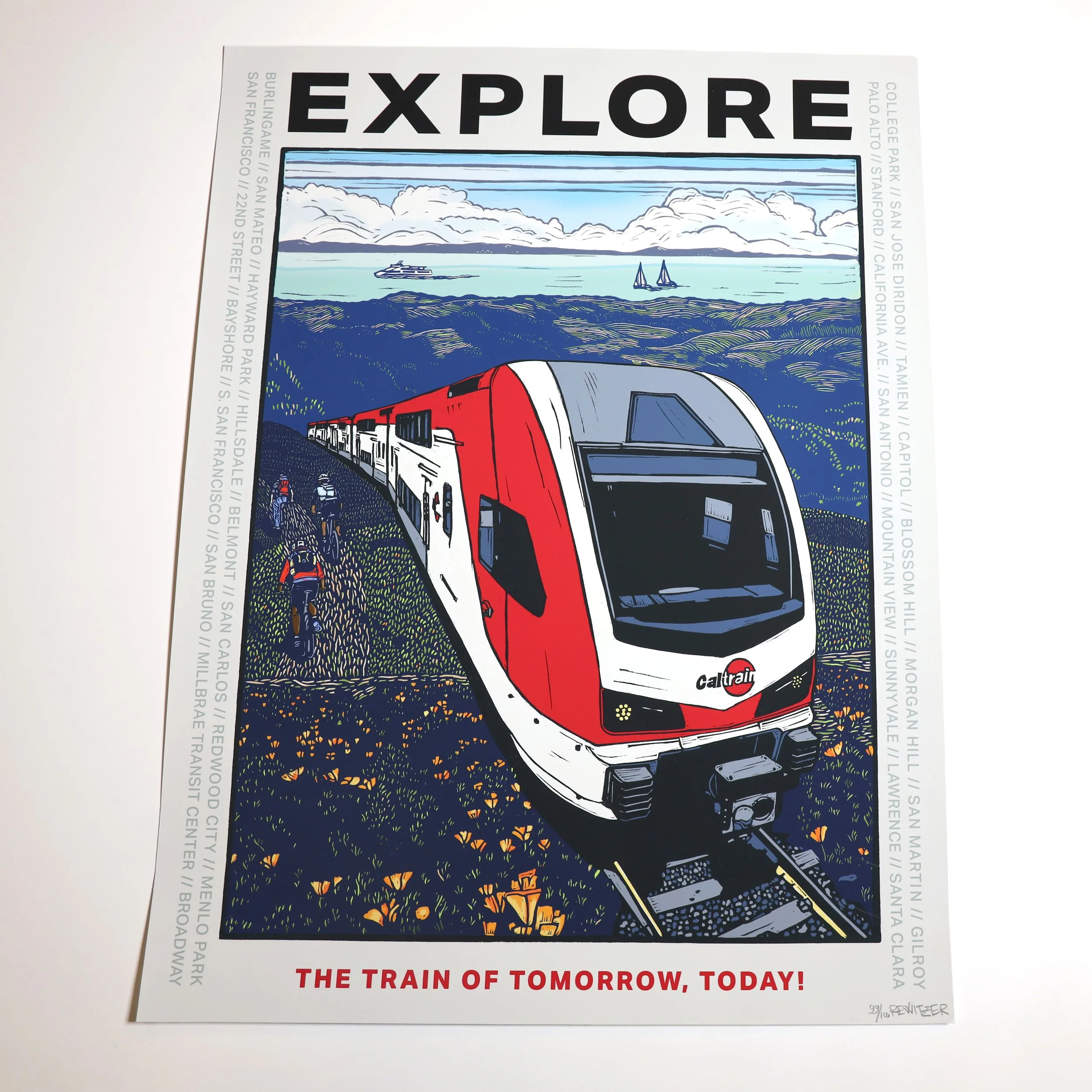 "Explore" Caltrain Poster