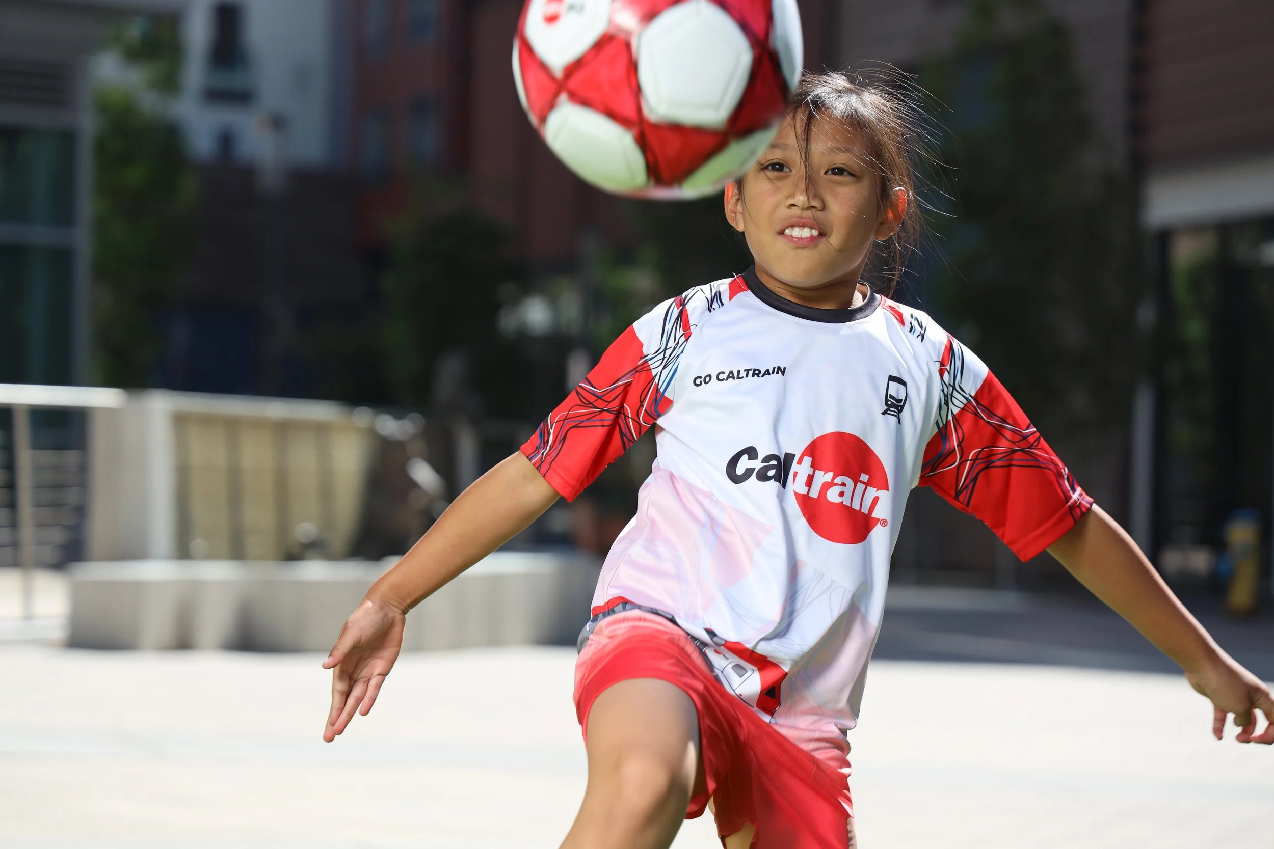 Caltrain Youth Soccer Jersey Juggling