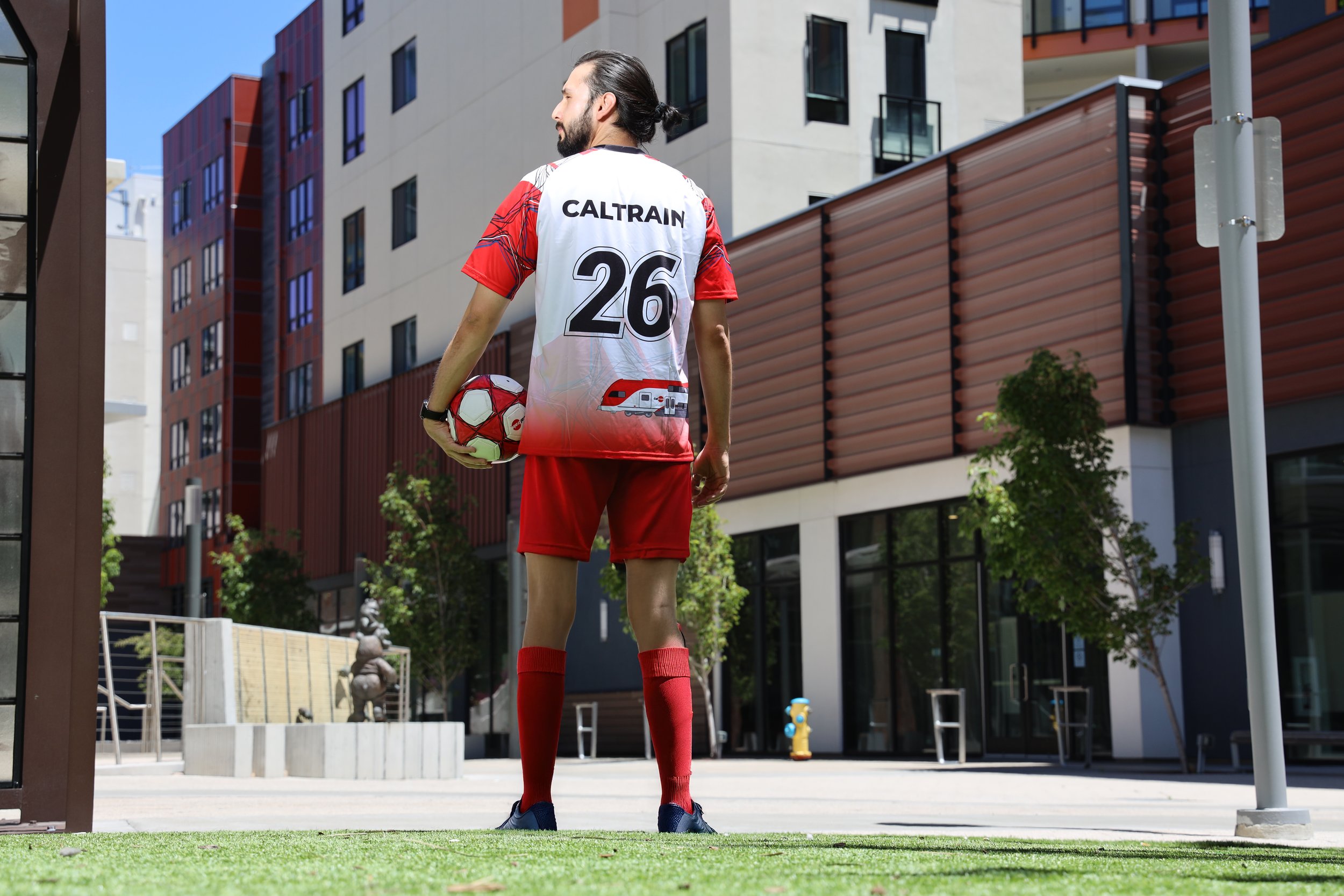Caltrain Mens Soccer Jersey Back