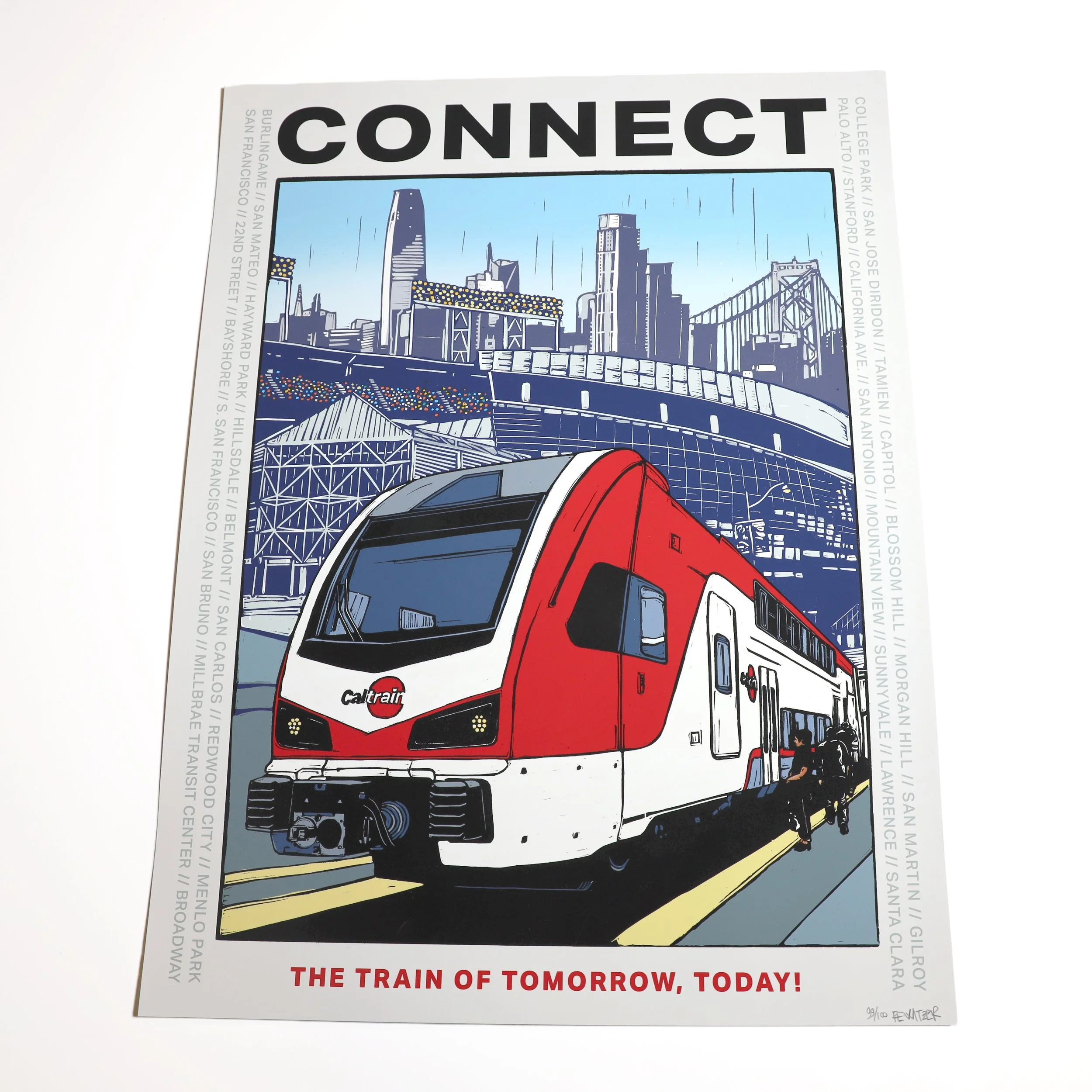 "Connect" Caltrain Poster