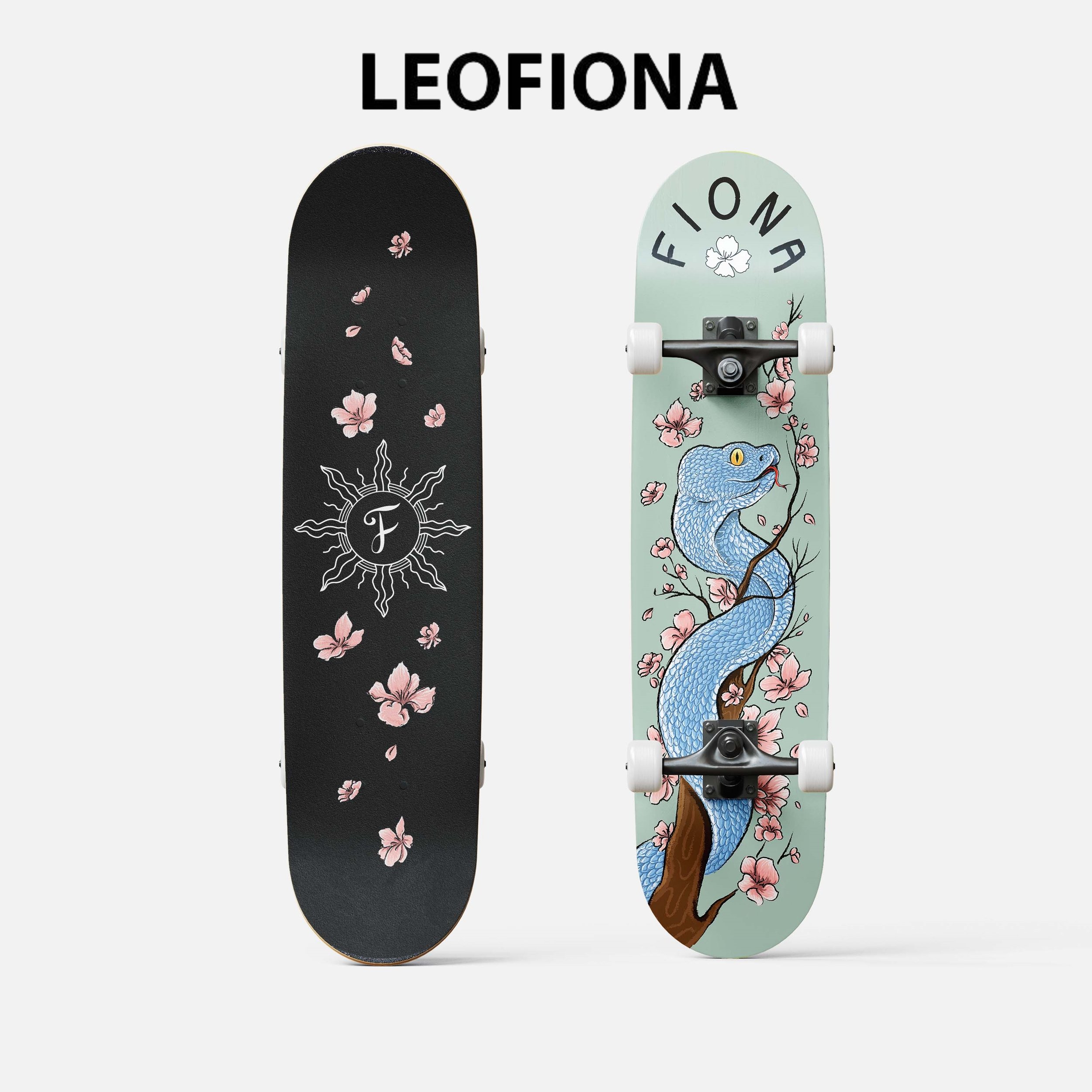 Skateboard with Snake pattern