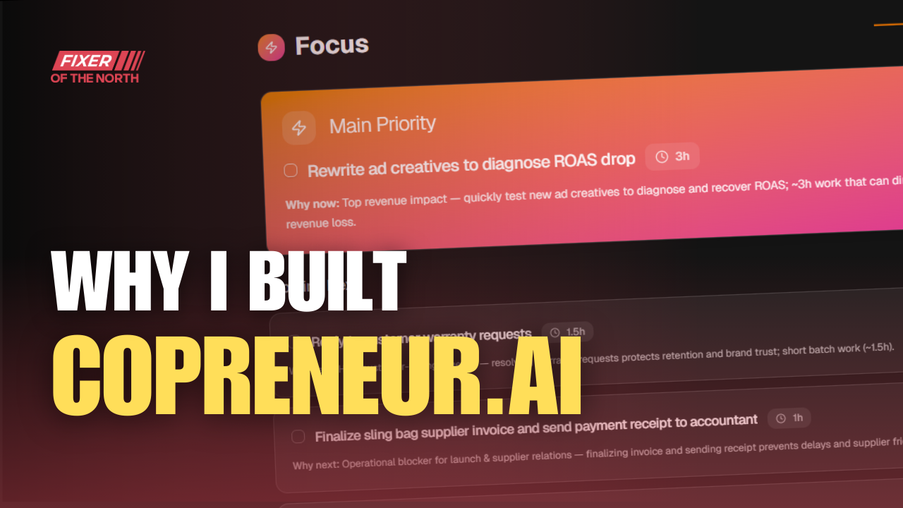 Why I Built Copreneur.ai, the AI Co-founder