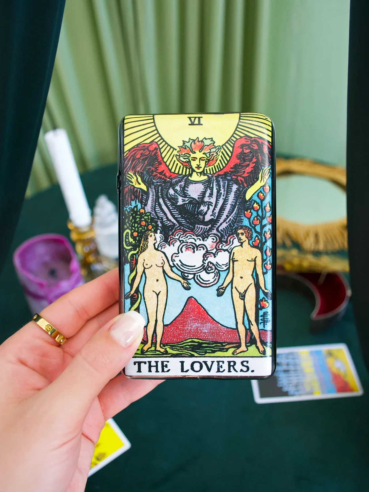 THE LOVERS TAROT GLASSWARE