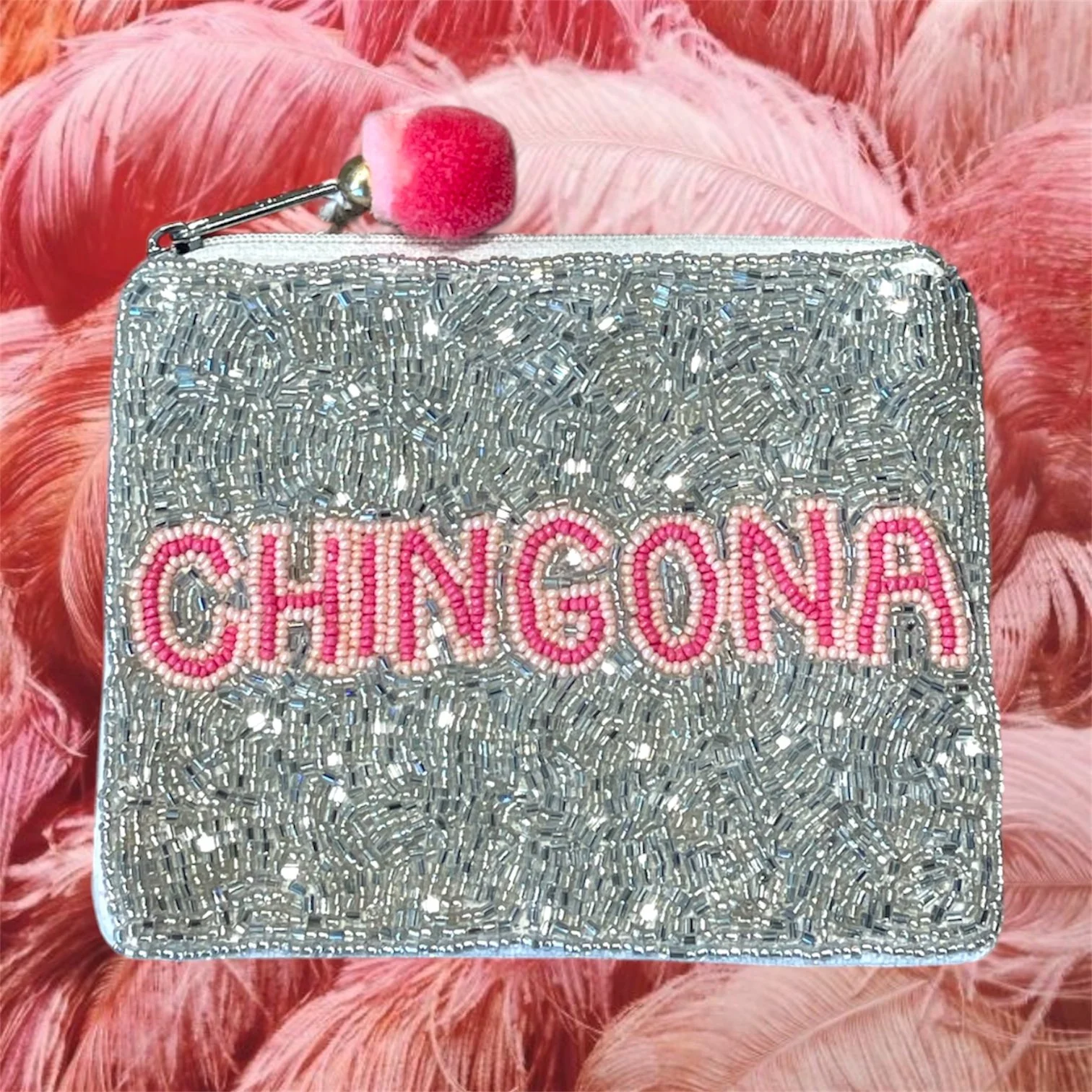 CHINGONA BEADED POUCH