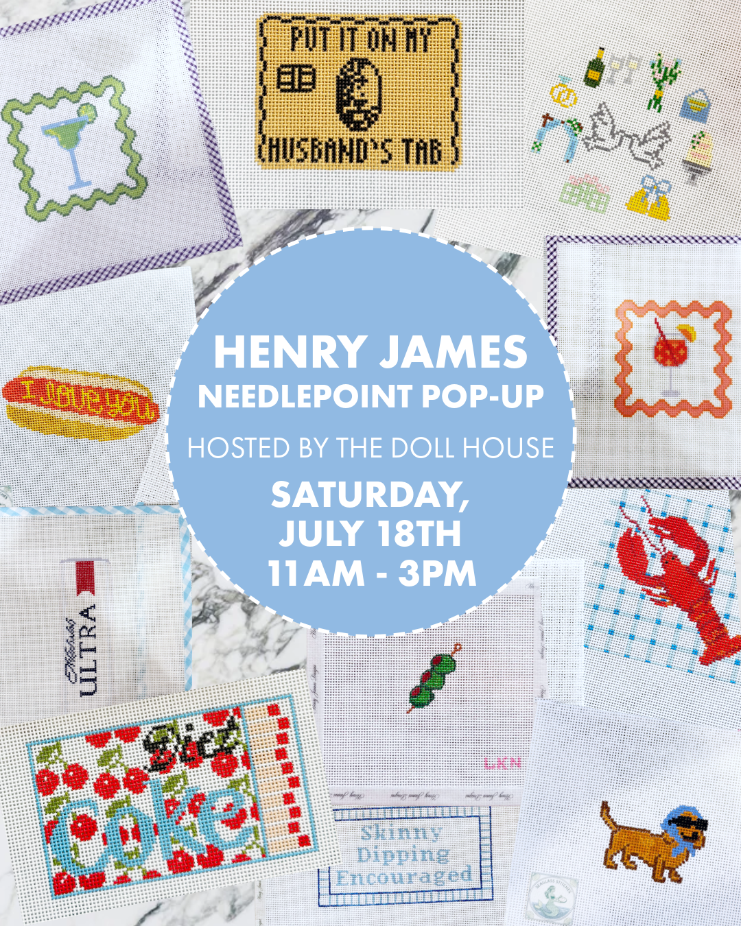 HENRY JAMES NEEDLEPOINT POP-UP