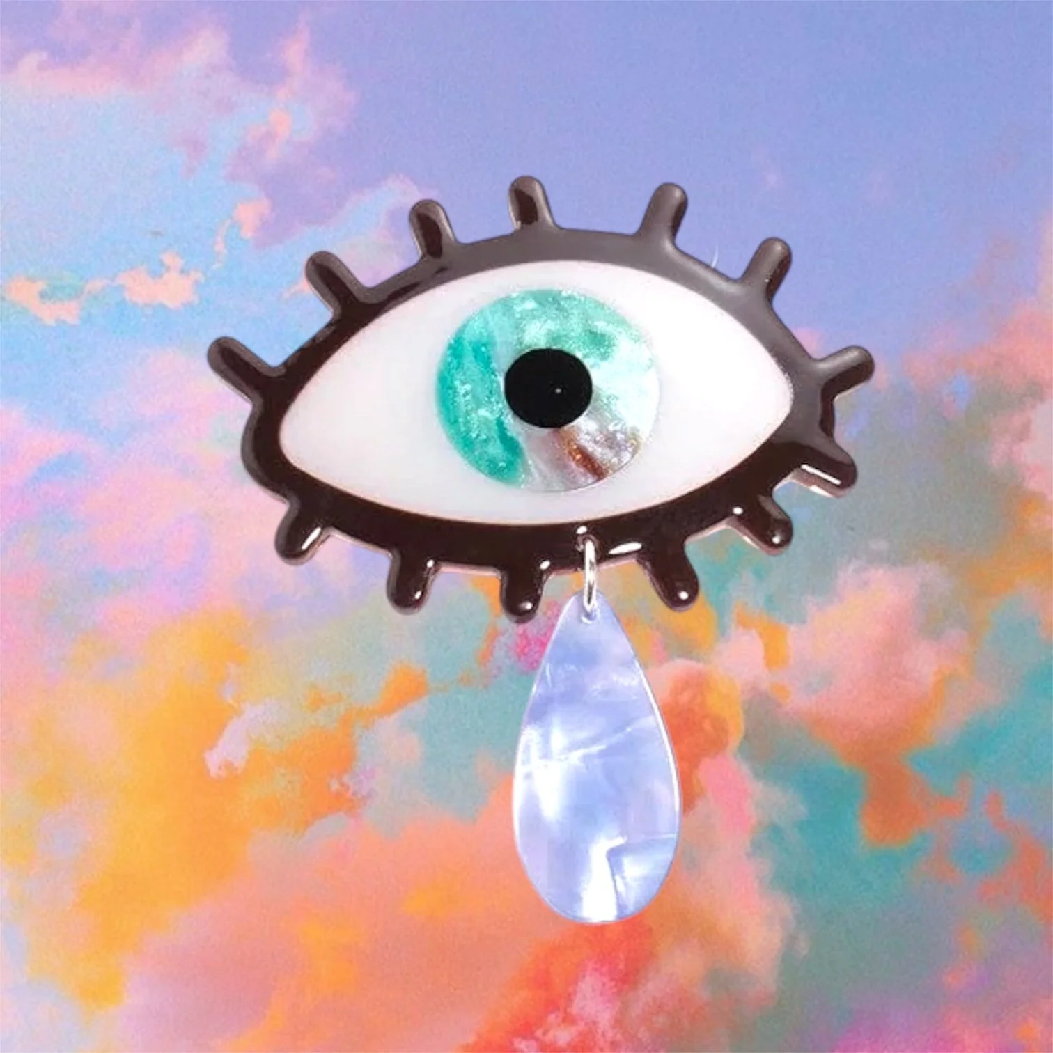 THIRD EYE MINI FRENCH HAIR BARRETTE