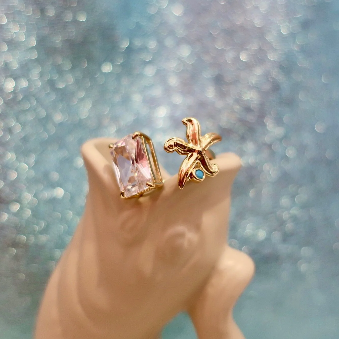 RADIANT CZ STARFISH RING