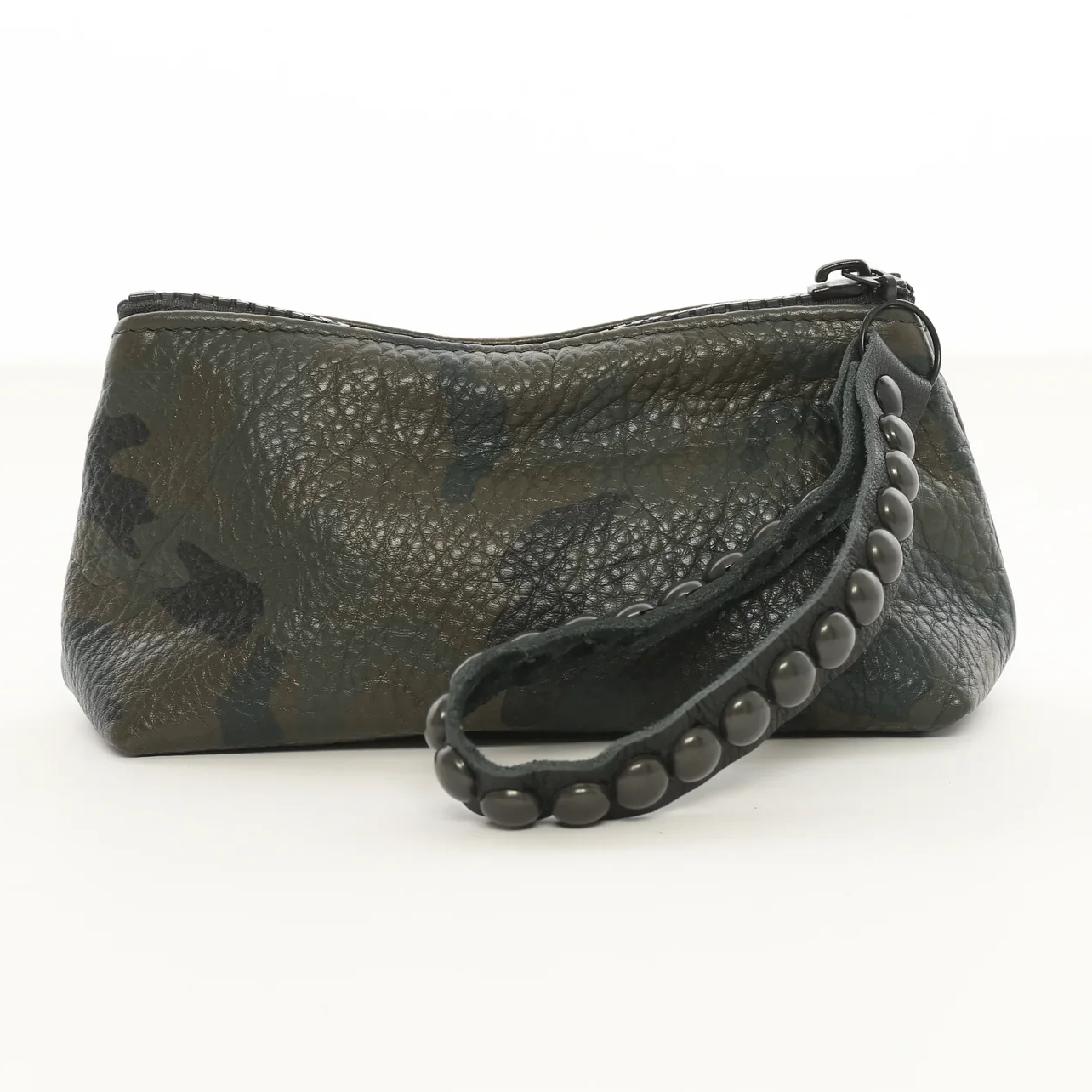 OLIVE CAMO TAMI LEATHER MINI HANDBAG CLUTCH