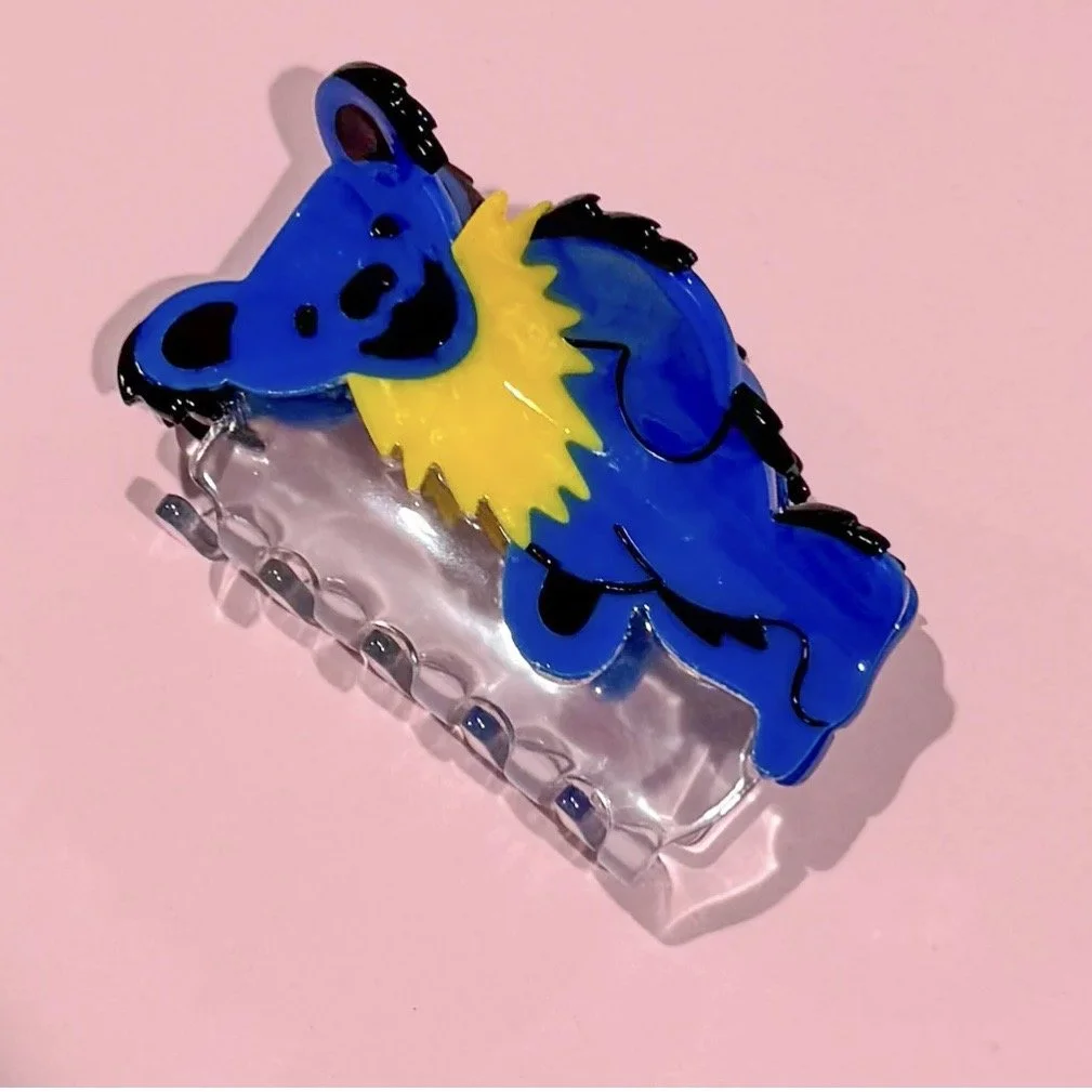 DANCING BEAR GRATEFUL DEAD HAIR CLIP