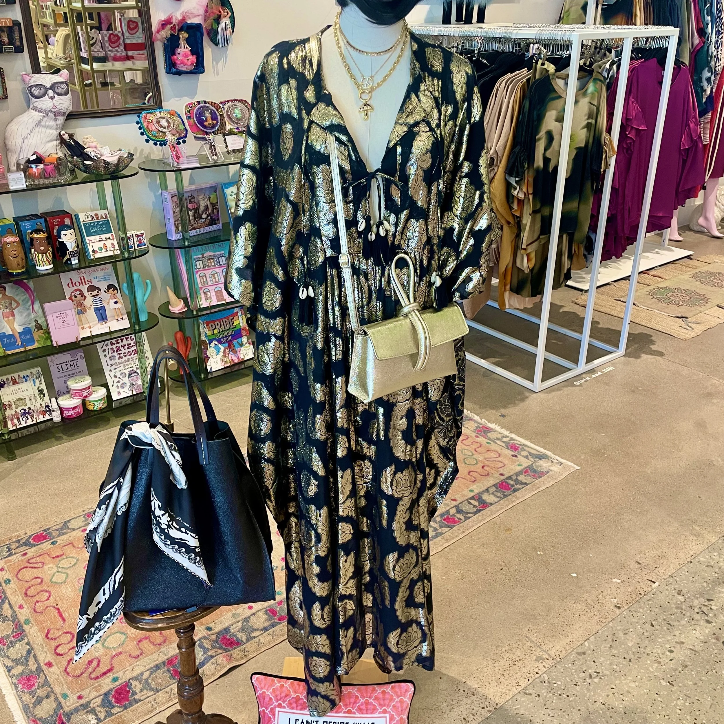 BLACK PALM SPRINGS CAFTAN MAXI