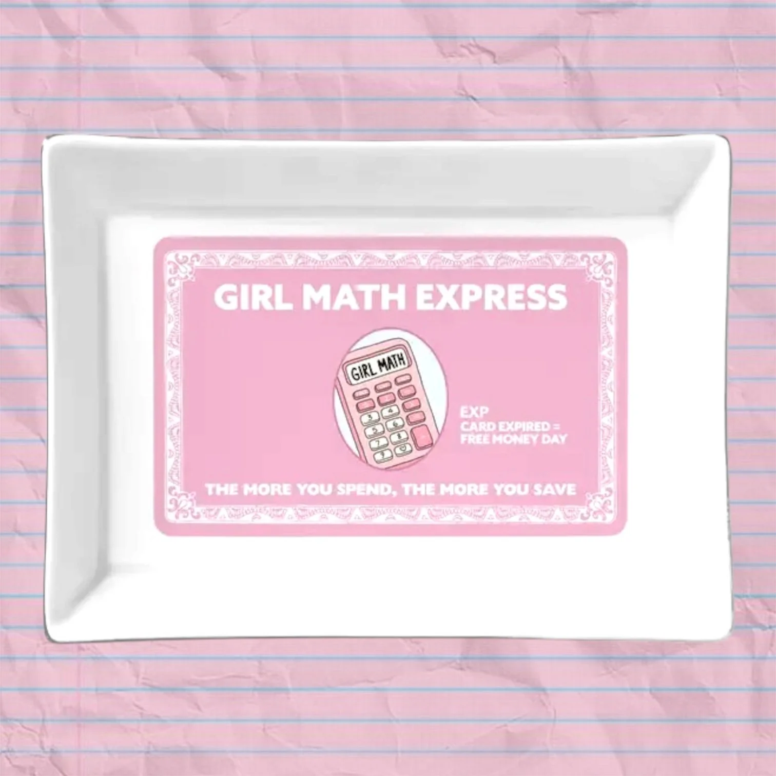 GIRL MATH EXPRESS CERAMIC TRAY