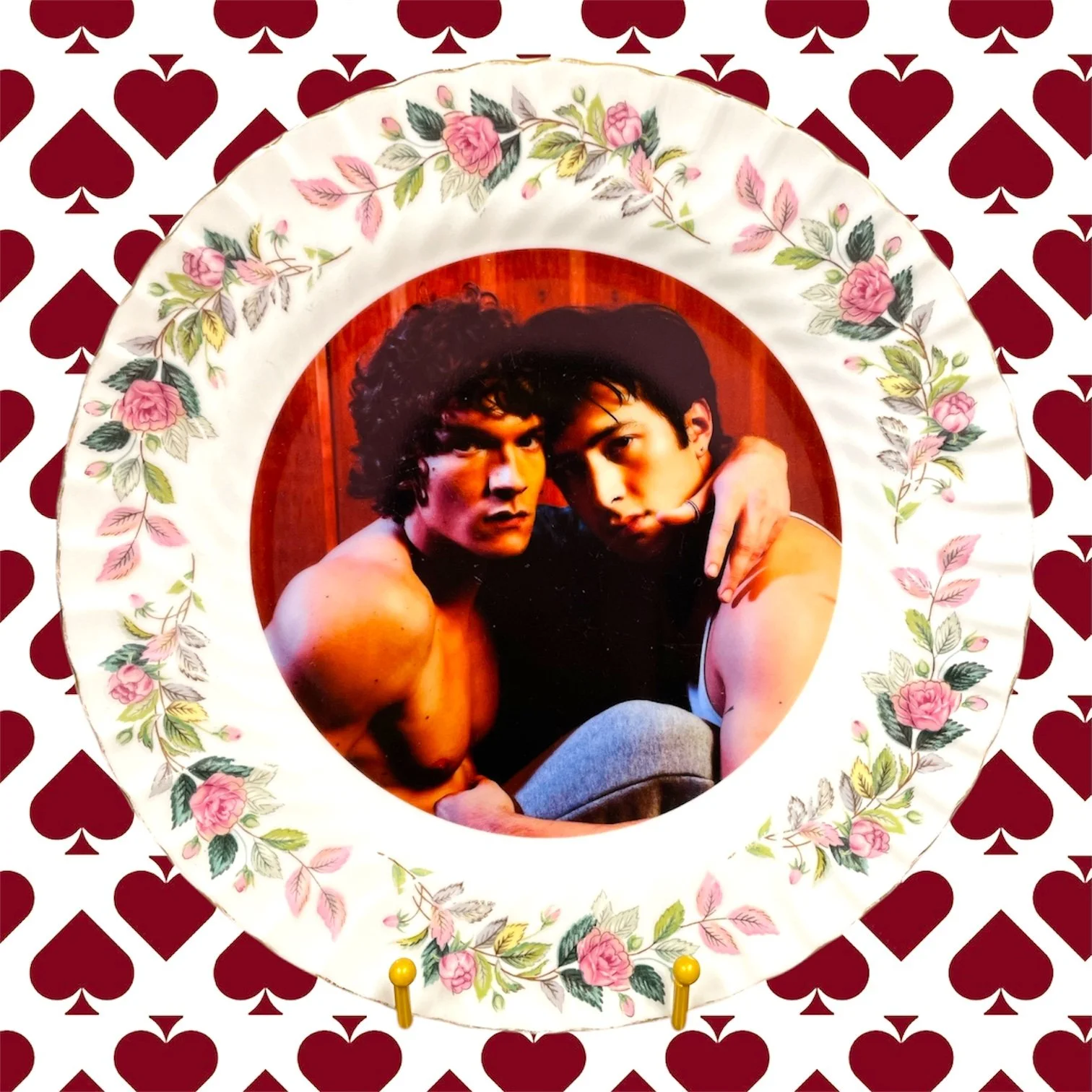 HEATED RIVALRY FLORAL TRIM PLATE