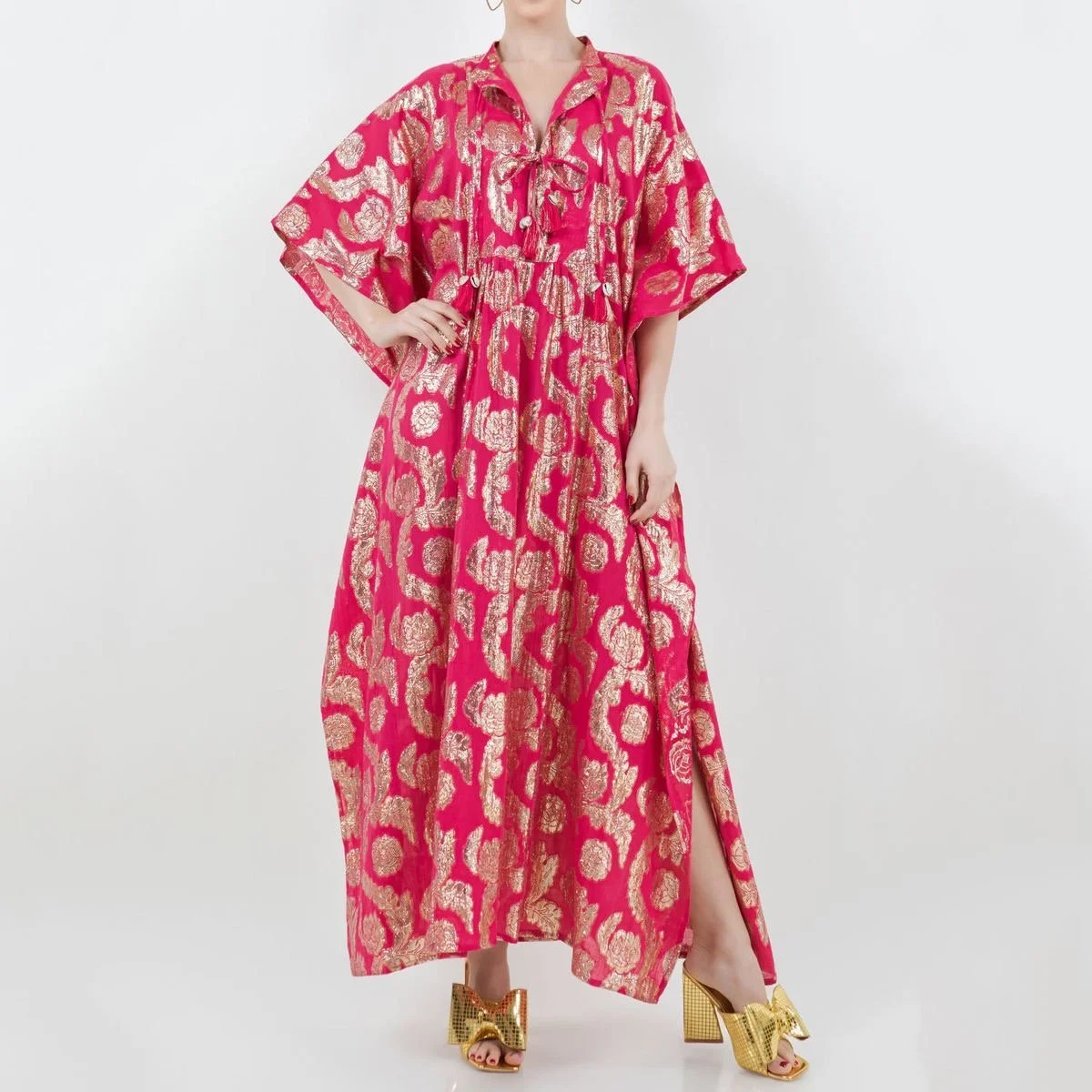 POMEGRANATE PALM SPRINGS CAFTAN MAXI