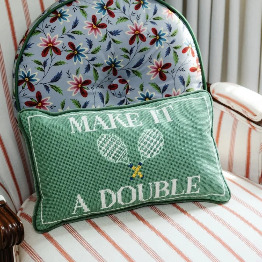 MAKE IT A DOUBLE NEEDLEPOINT PILLOW