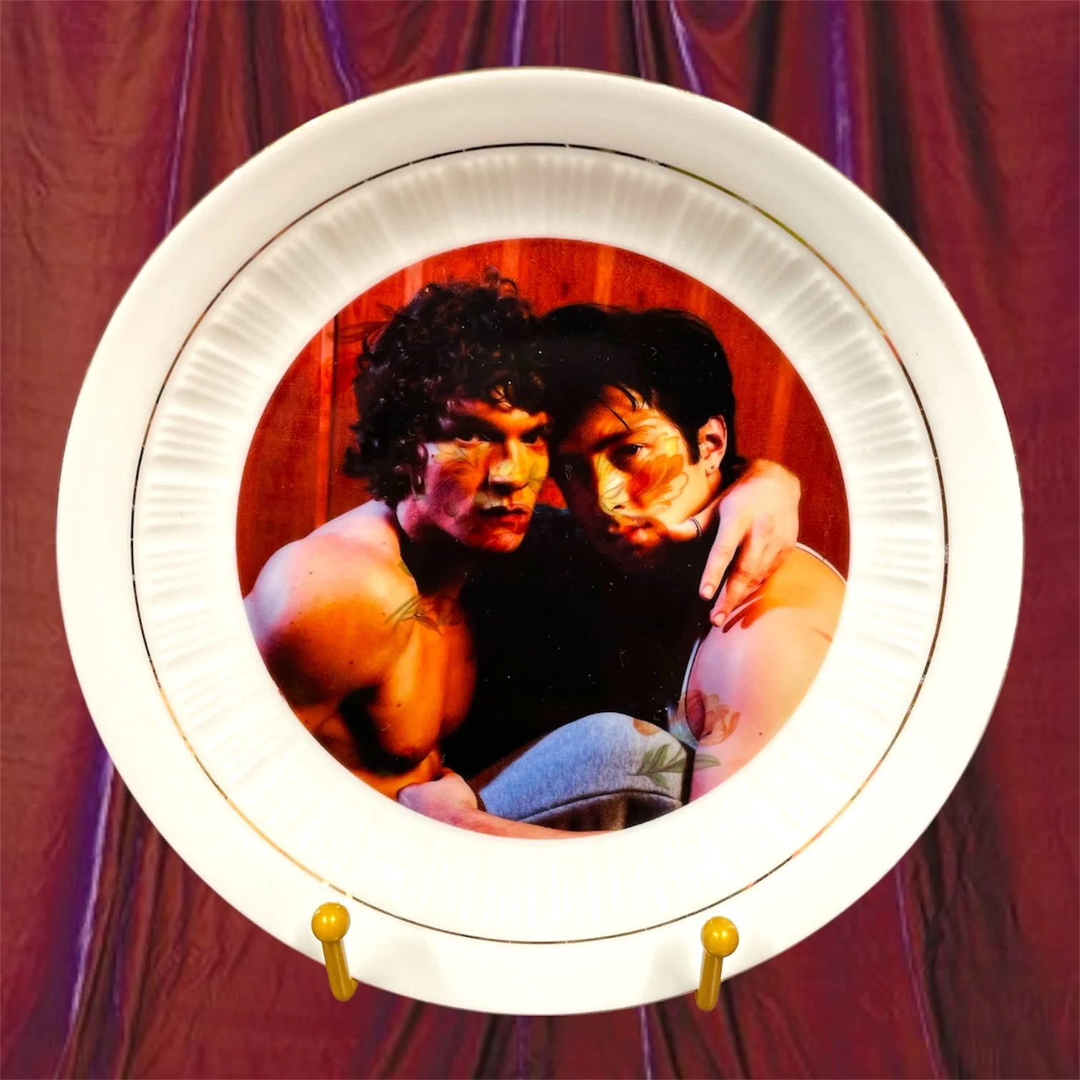 HEATED RIVALRY FLORAL PLATE