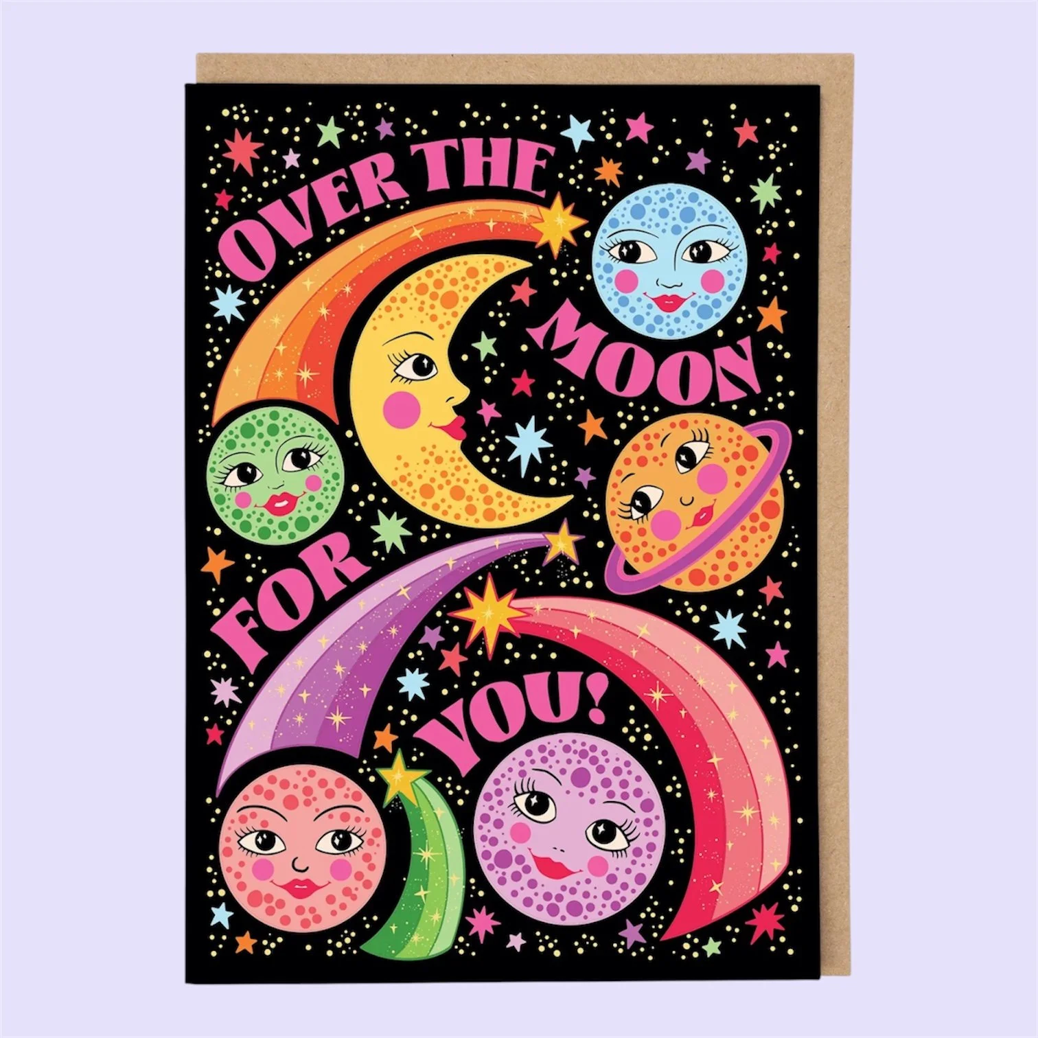 OVER THE MOON CARD