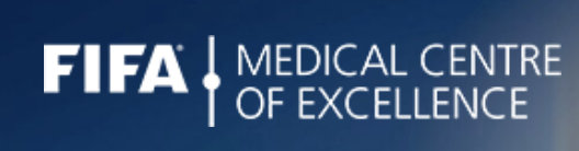 FIFA Medical Centre of Excellence logo with blue background