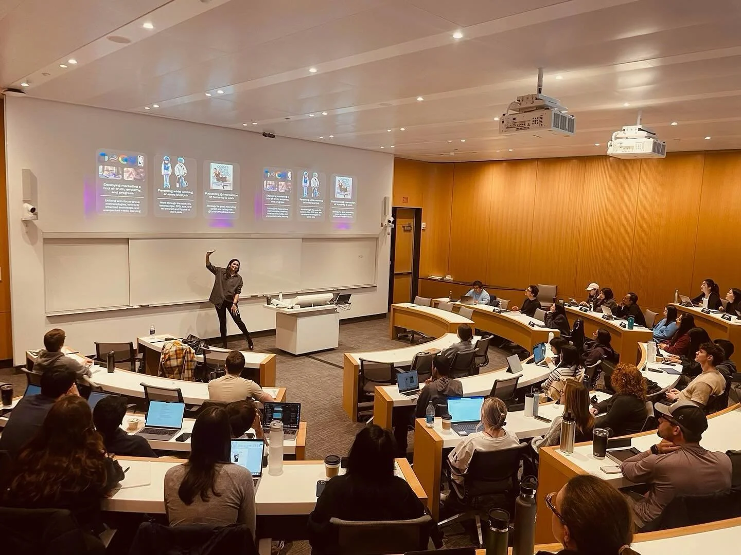 is she lecturing or doing Bhangra, you decide.