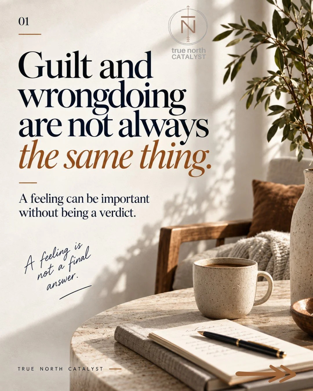 WEEK ONE: PART THREE

People who learned that goodness meant keeping other people comfortable may experience guilt whenever somebody is disappointed.
That does not make the guilt fake.
It means the feeling needs interpretation.
Sometimes guilt points
