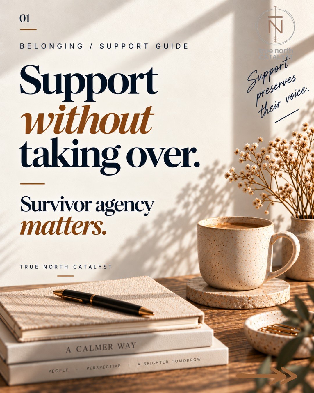WEEK THREE: PART FIVE

Helping can become controlling when fear makes us believe we must force the "right" outcome.
Survivor-centered support makes room for information, practical realities, specialized expertise, and the person's knowledge