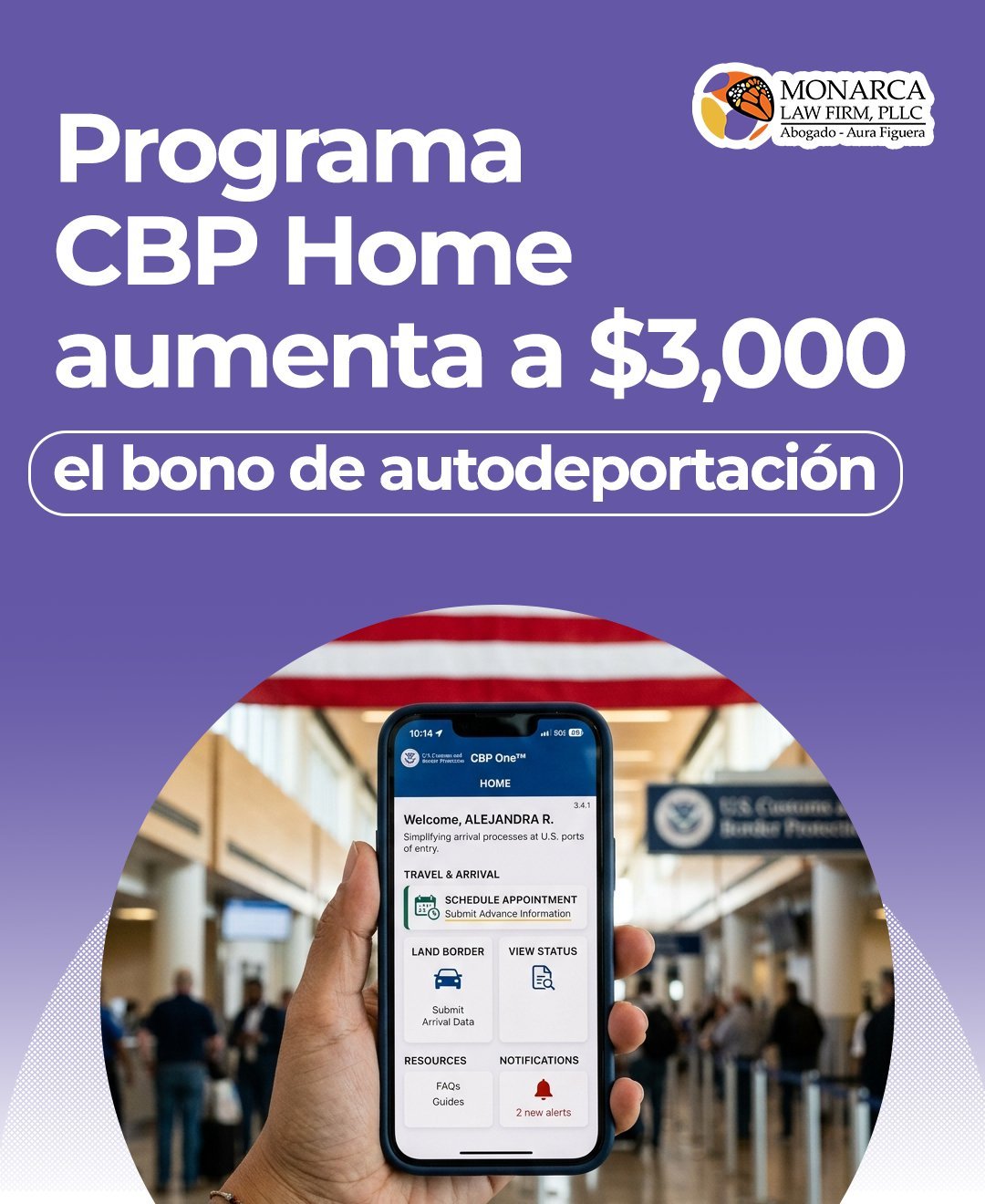 El 2 de septiembre de 2026, el Departamento de Seguridad Nacional (DHS) anunci&oacute; un incremento en la compensaci&oacute;n econ&oacute;mica que otorga a determinados migrantes que decidan salir voluntariamente del pa&iacute;s a trav&eacute;s del 