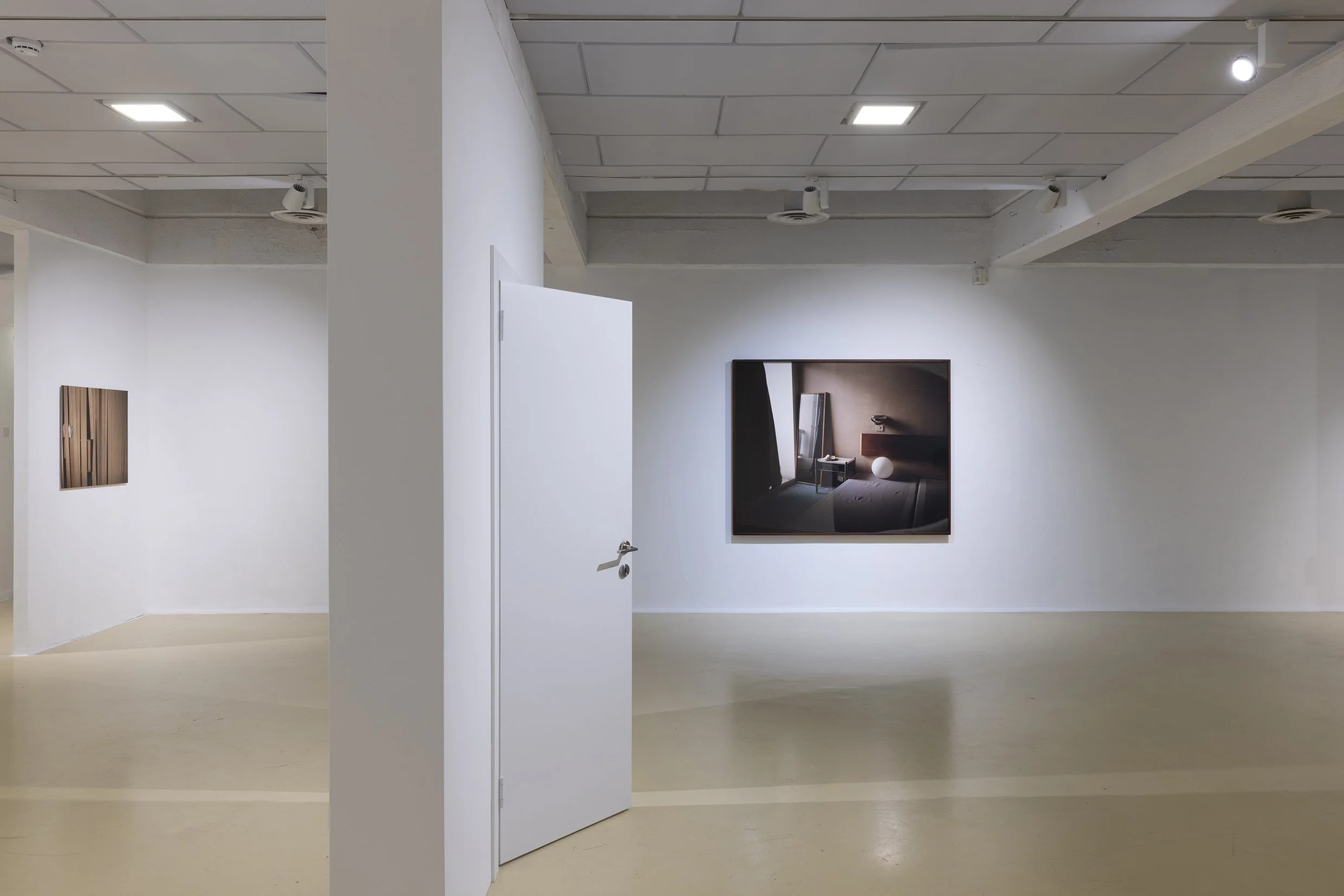Installation View | Back Rooms group exhibition (2025) | Municipal Gallery Kfar Saba | Curated by Hadassa Cohen | Hotel Room (2023) | Analog color photograph | Archival Fine Art Paper | Framed | 180x150 cm