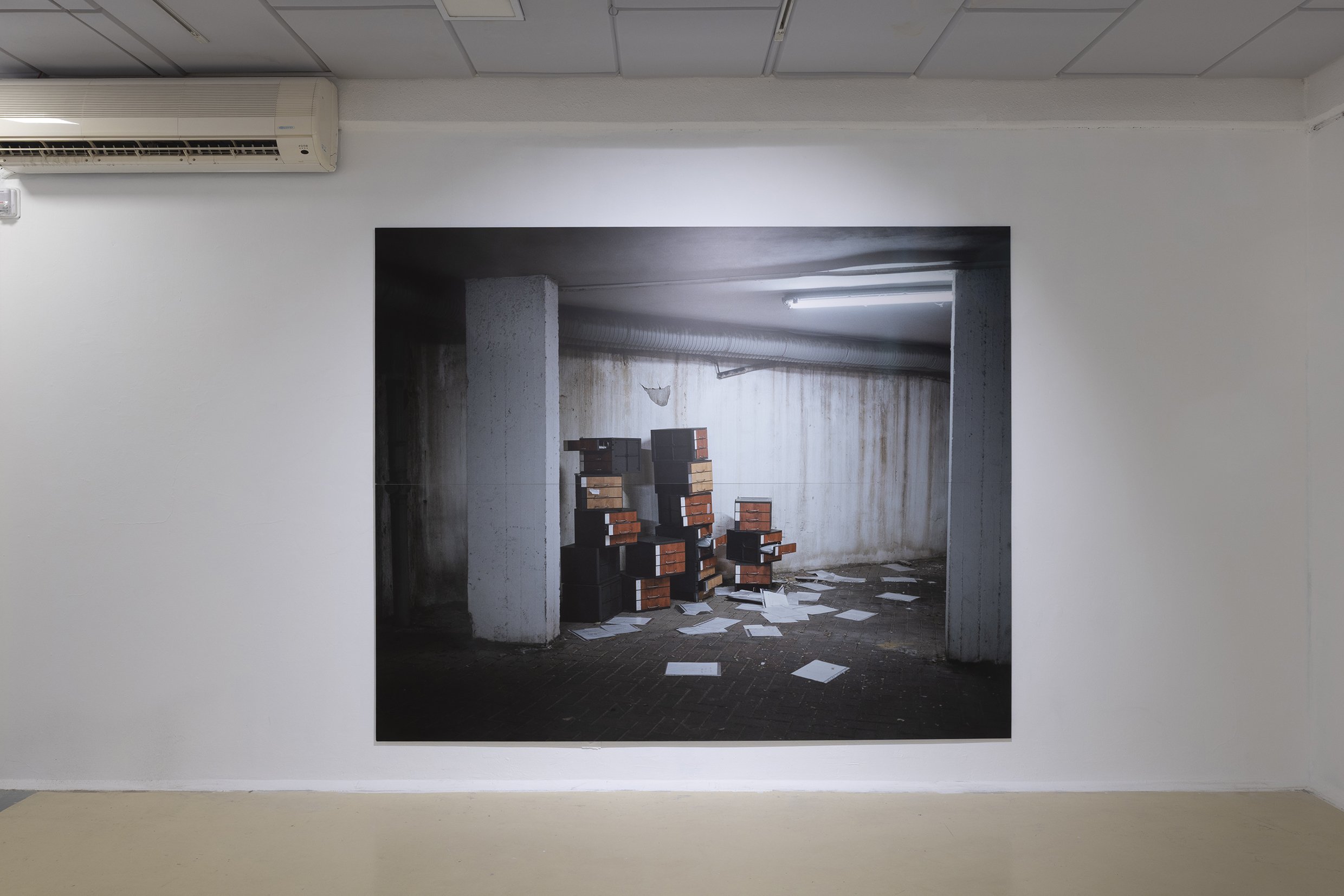 Installation View | Back Rooms group exhibition (2025) | Municipal Gallery Kfar Saba | Curated by Hadassa Cohen | Don't Dream It's Over (2024) | Analog color photograph | Archival Fine Art Paper | Dibond | 280x220 cm