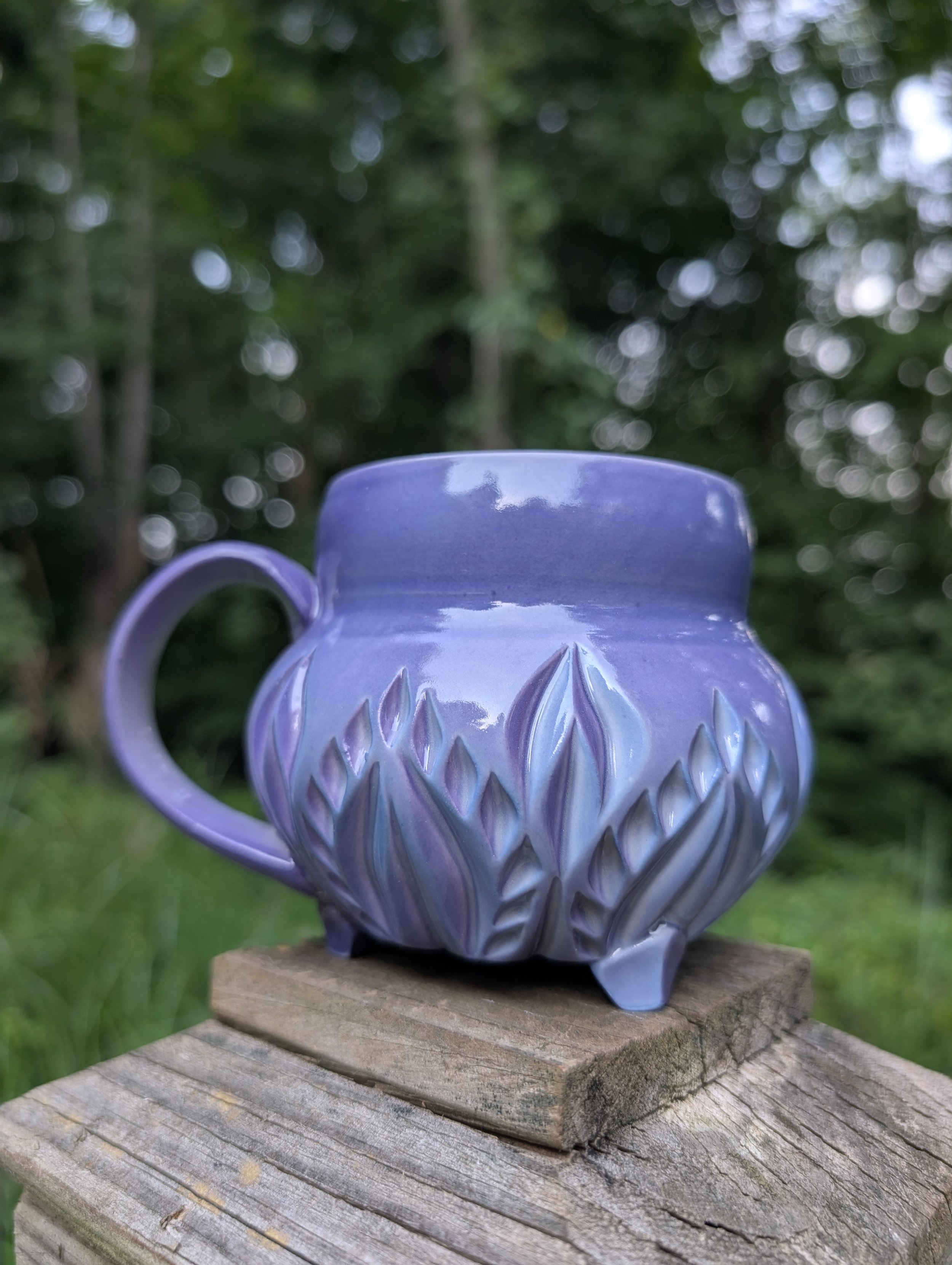 Lavender and Blue Mug -   12 oz