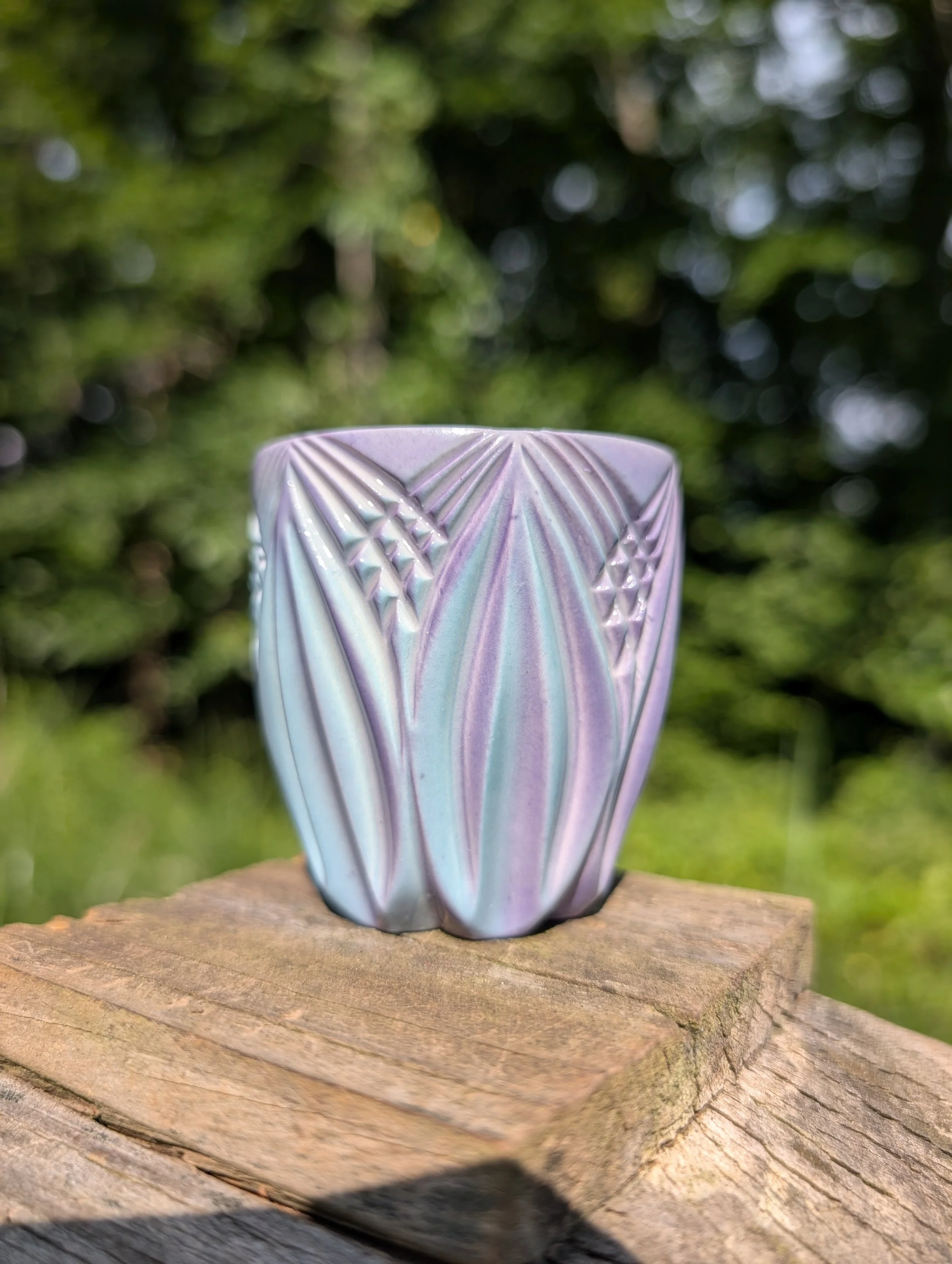 Purple and Teal Celebration Cup #3 - 2 oz
