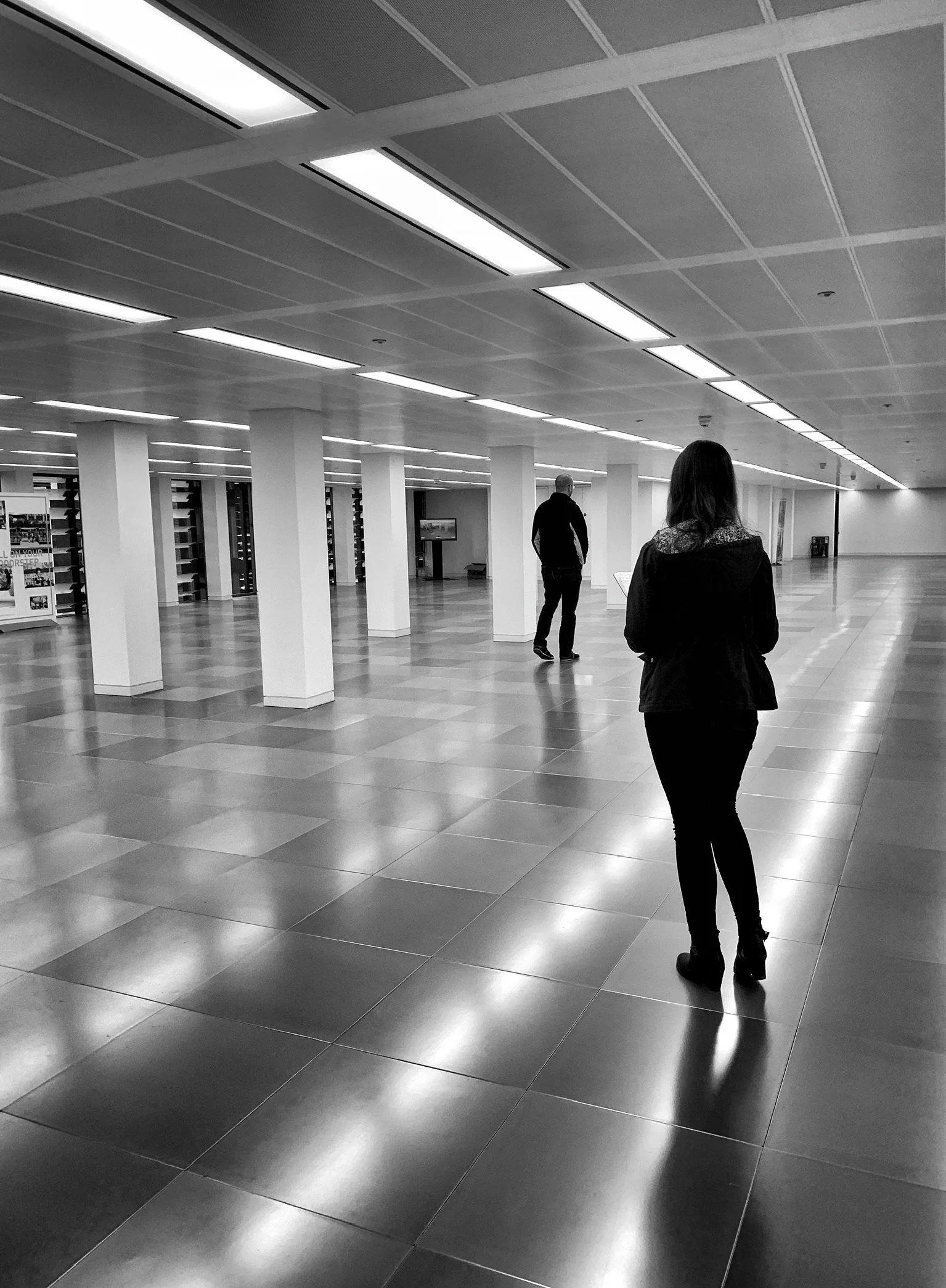 Claire measuring up for the next office