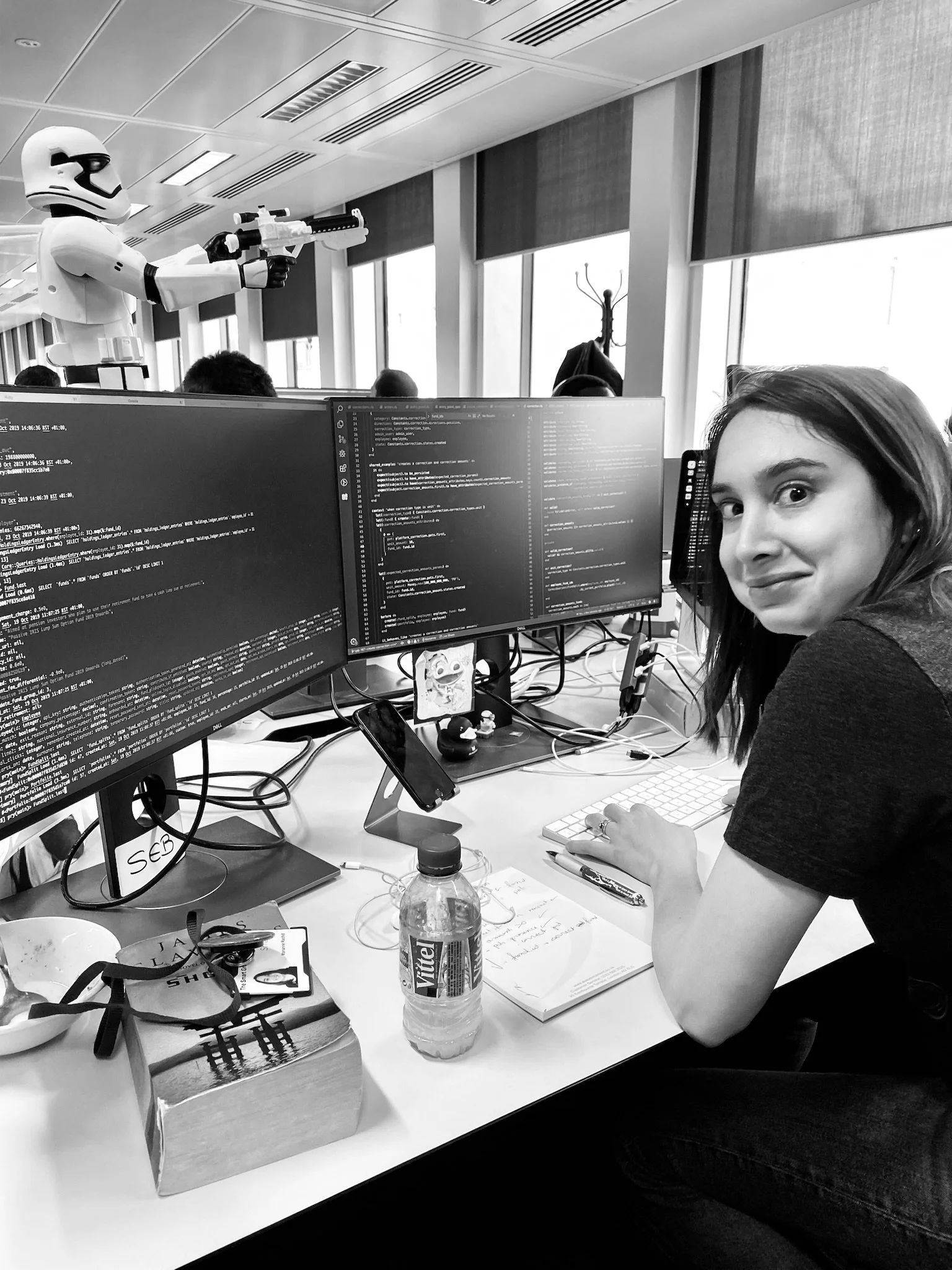 Marian making (and her friend the Storm Trooper)