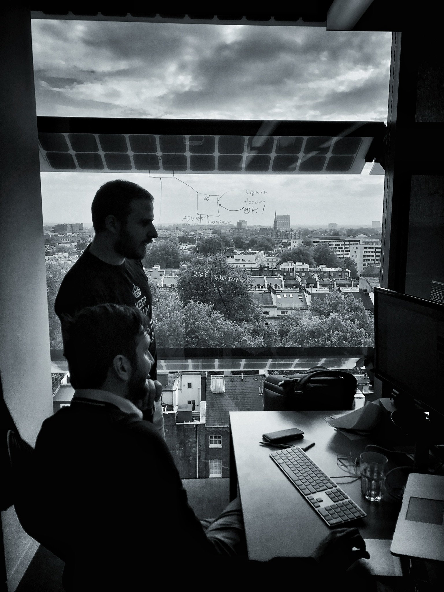 Anthony and Gab designing