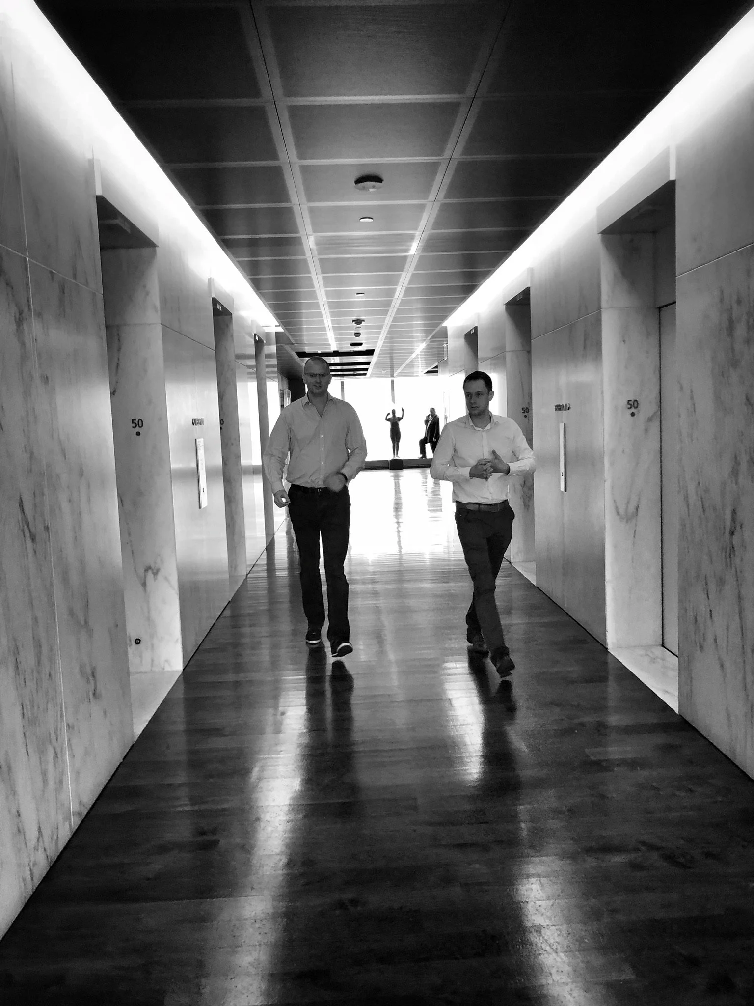 Will and Tim in the corridors of power in NYC